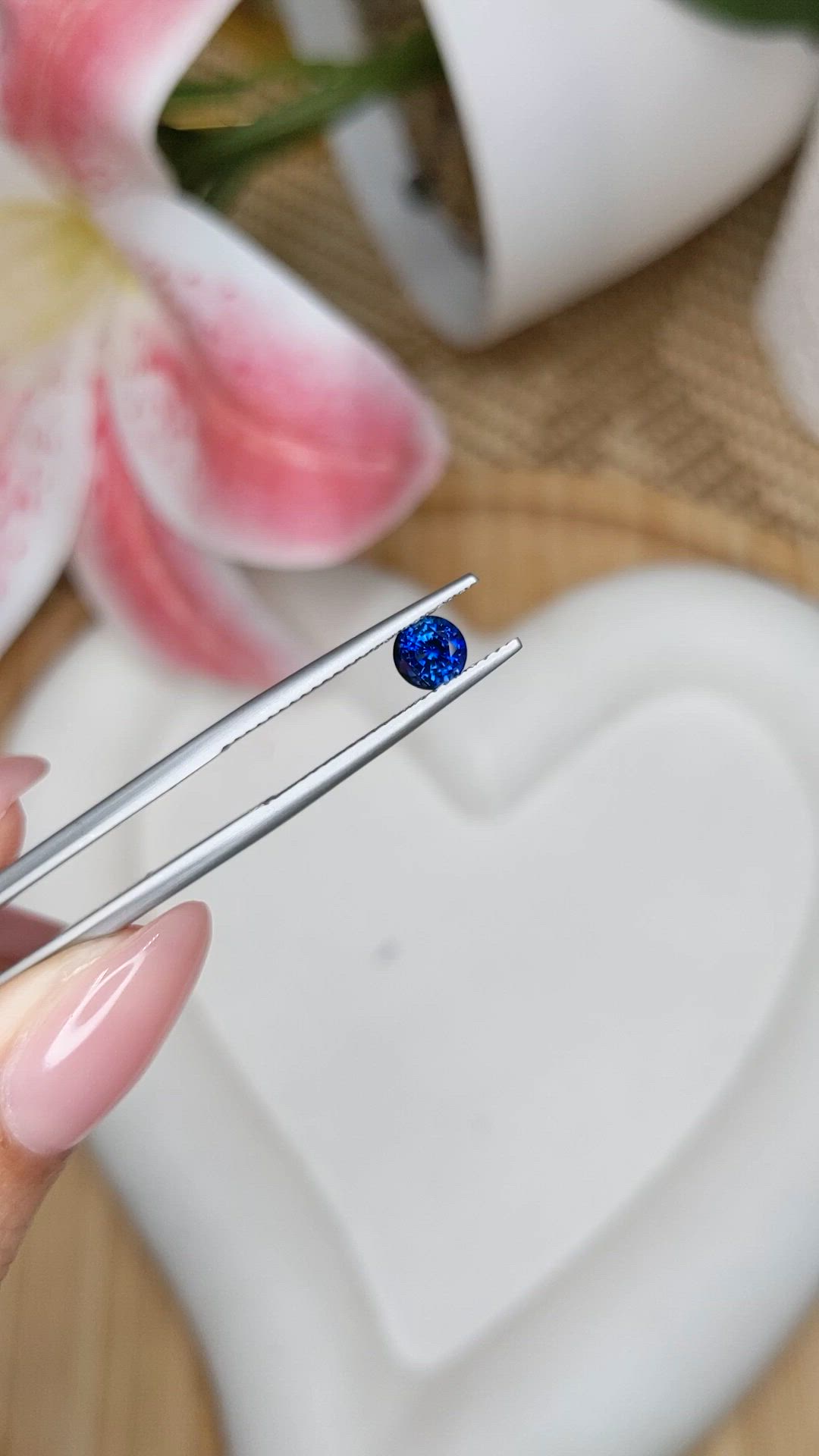 0.64 Ct. Blue Sapphire from Ceylon (Sri Lanka) Size Video
