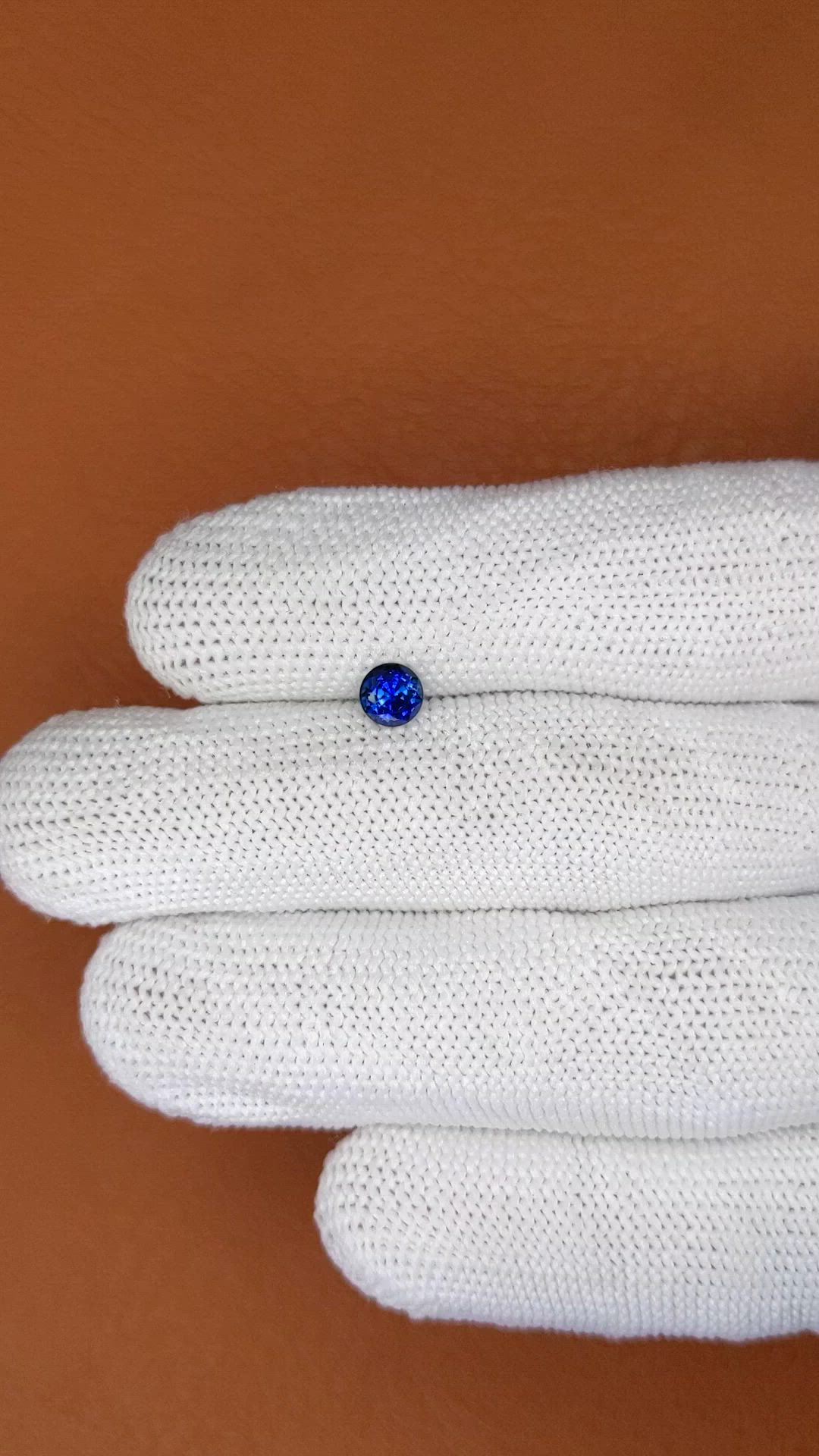 0.64 Ct. Blue Sapphire from Ceylon (Sri Lanka) Size Video