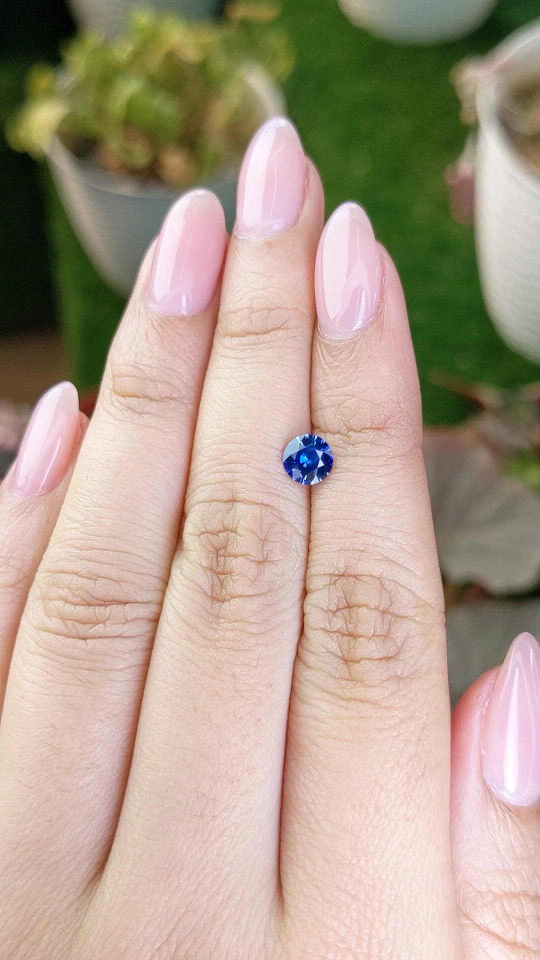 0.76 Ct. Blue Sapphire from Ceylon (Sri Lanka) Size Video