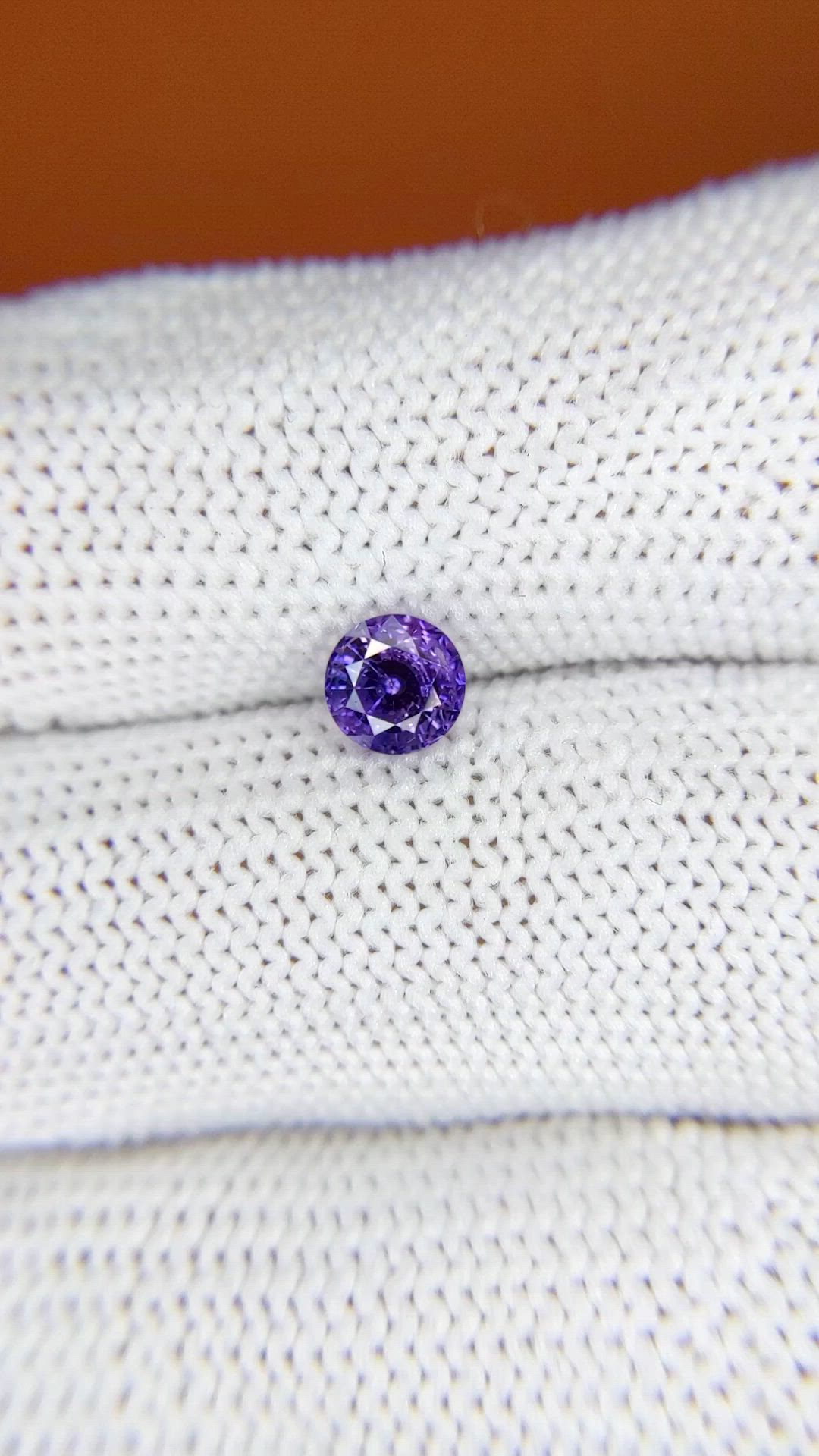 0.81 Ct. Bluish Purple Sapphire from Ceylon (Sri Lanka) Size Video