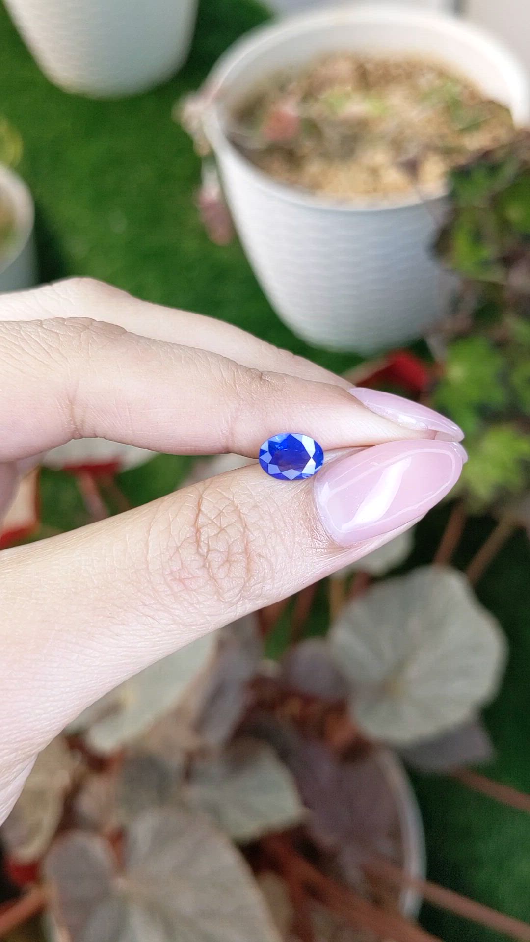 1.07 Ct. Blue Sapphire from Ceylon (Sri Lanka) Size Video