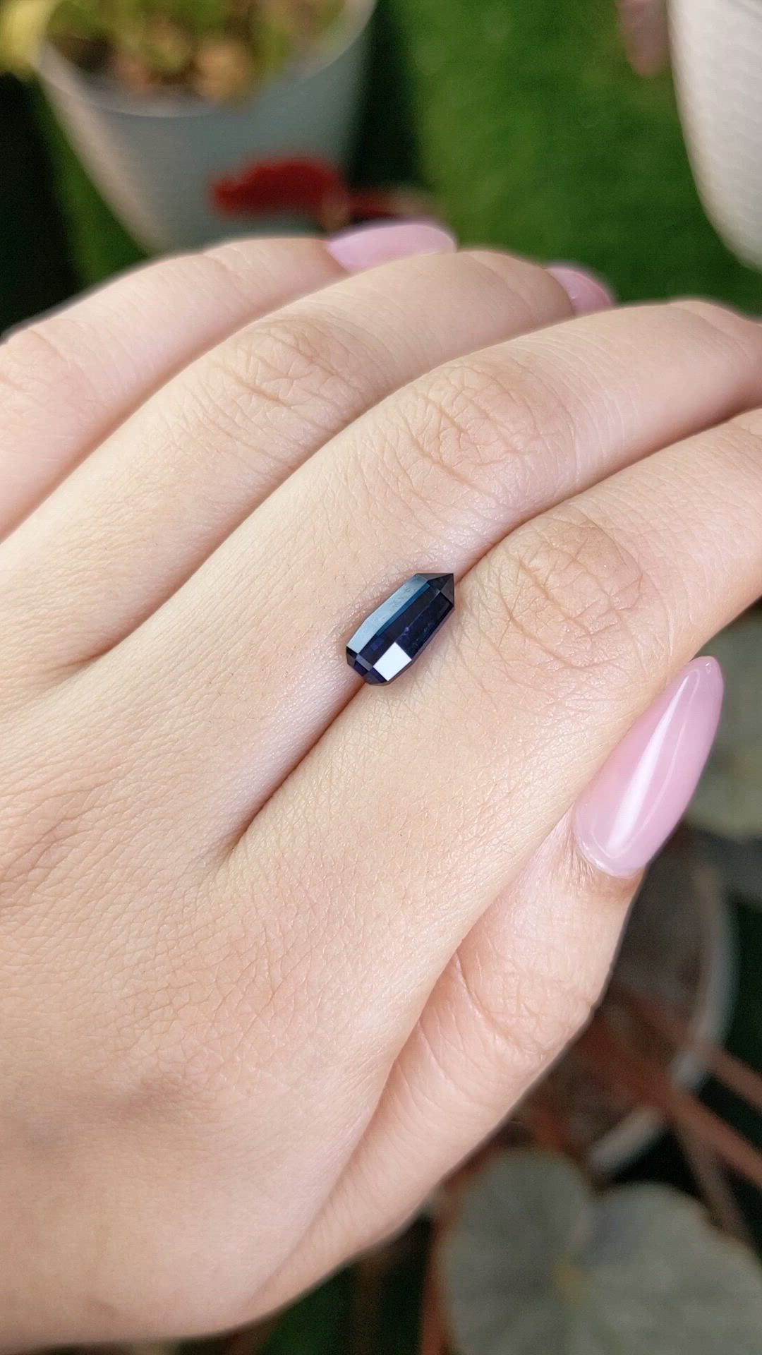 1.96 Ct. Blue Sapphire Crystal from Ceylon (Sri Lanka) Size Video