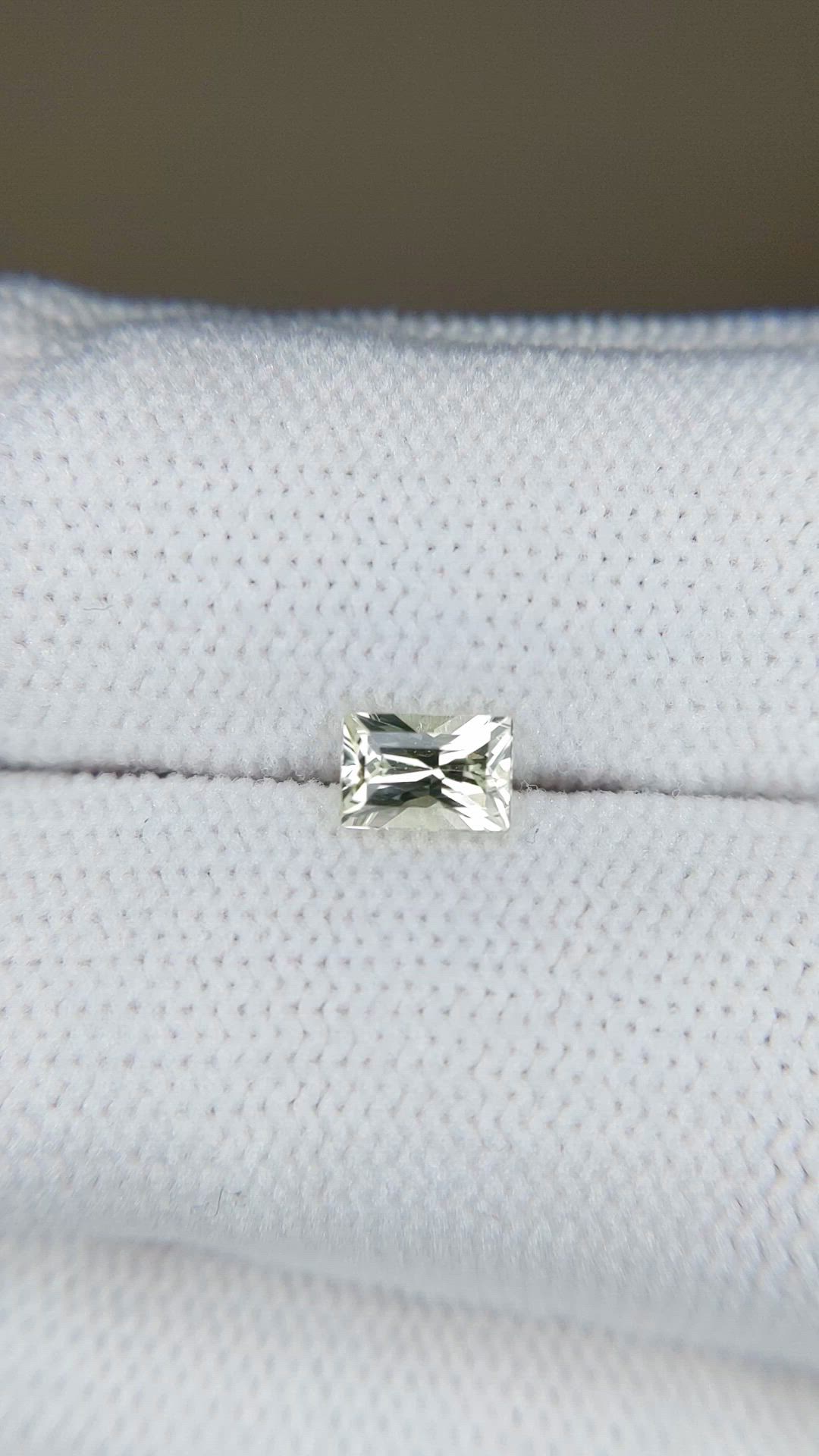 0.55 Ct. Yellowish Green Sapphire from Madagascar Size Video