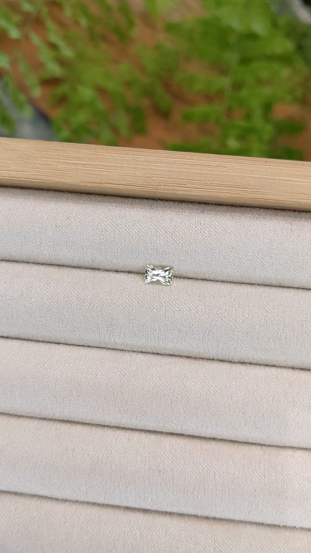 0.55 Ct. Yellowish Green Sapphire from Madagascar Size Video