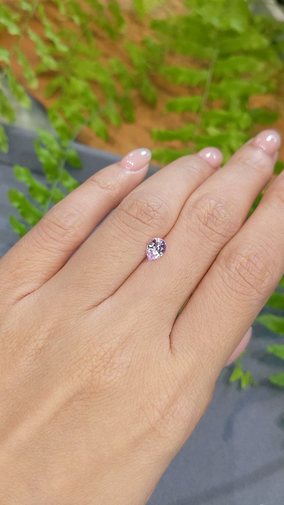 0.80 Ct. Pink Sapphire from Ceylon (Sri Lanka) Size Video