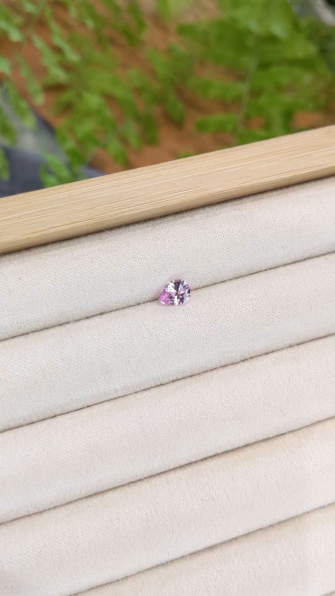 0.80 Ct. Pink Sapphire from Ceylon (Sri Lanka) Size Video