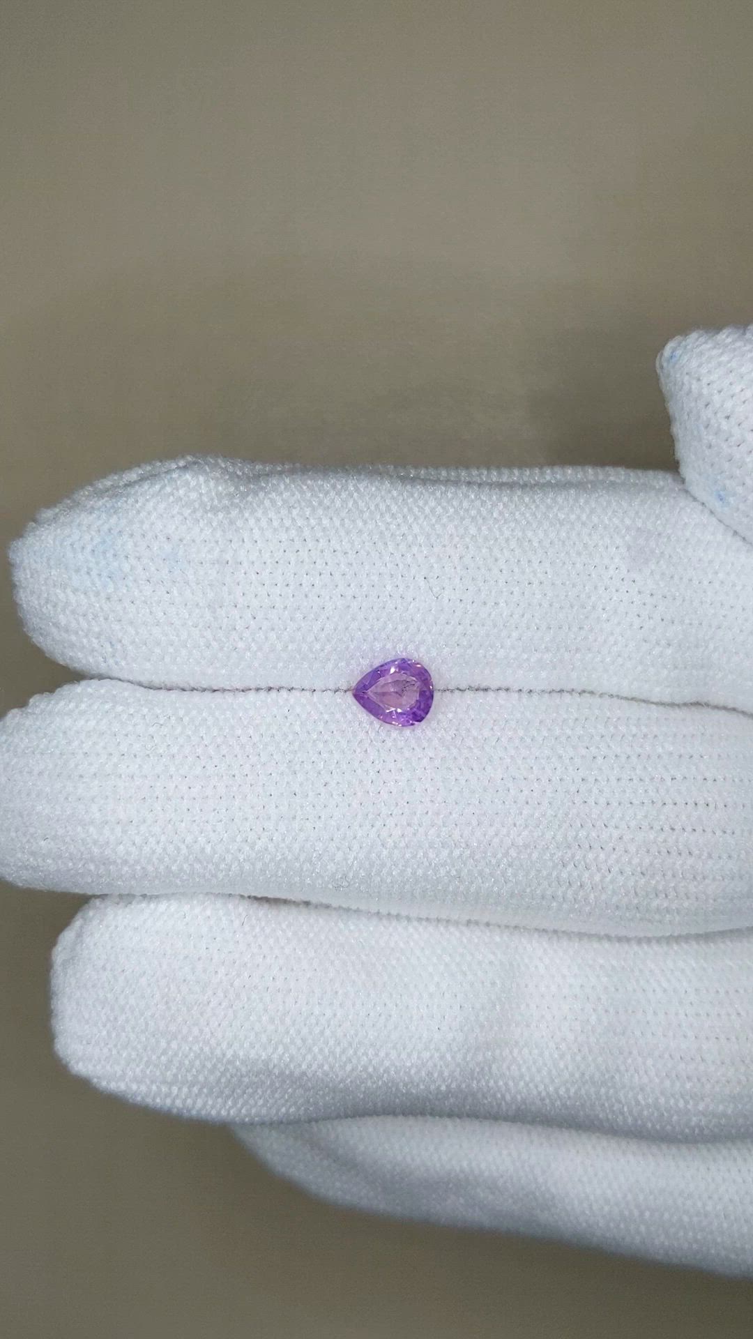 0.55 Ct. Pinkish Purple Sapphire from Ceylon (Sri Lanka) Size Video