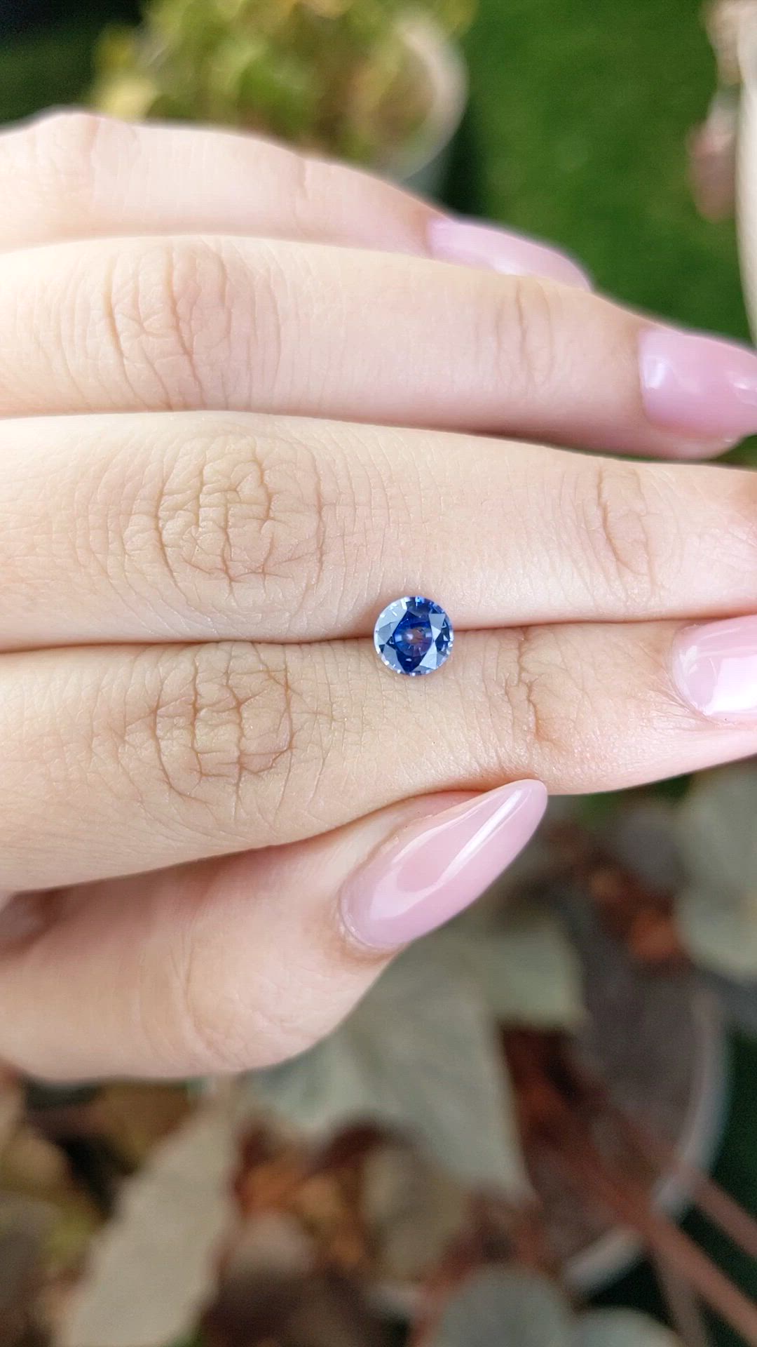 0.88 Ct. Blue Sapphire from Ceylon (Sri Lanka) Size Video