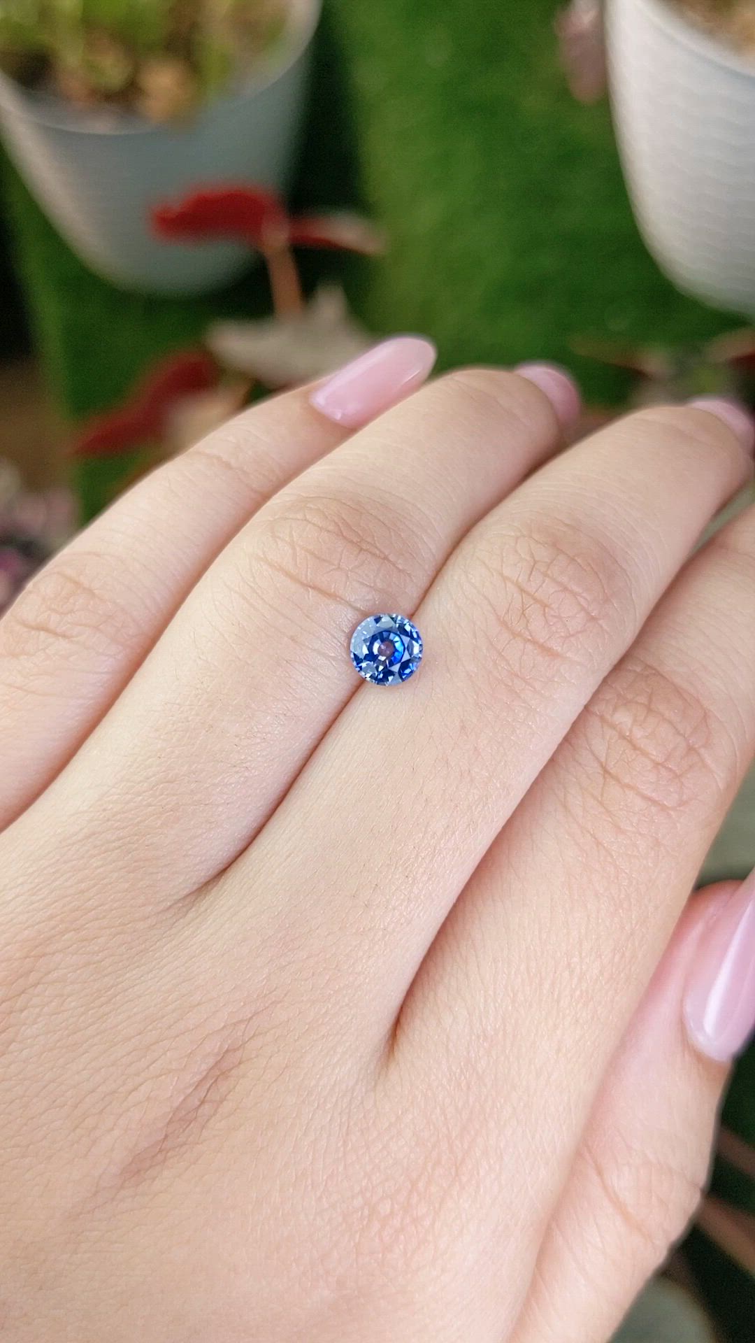 0.88 Ct. Blue Sapphire from Ceylon (Sri Lanka) Size Video
