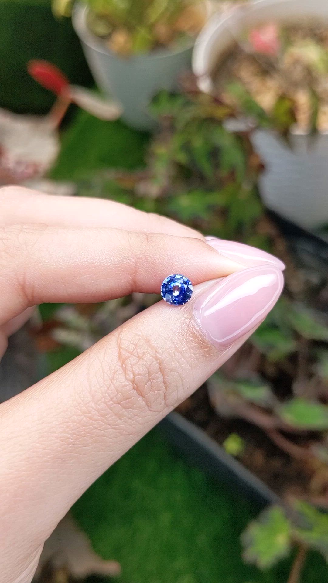 0.88 Ct. Blue Sapphire from Ceylon (Sri Lanka) Size Video