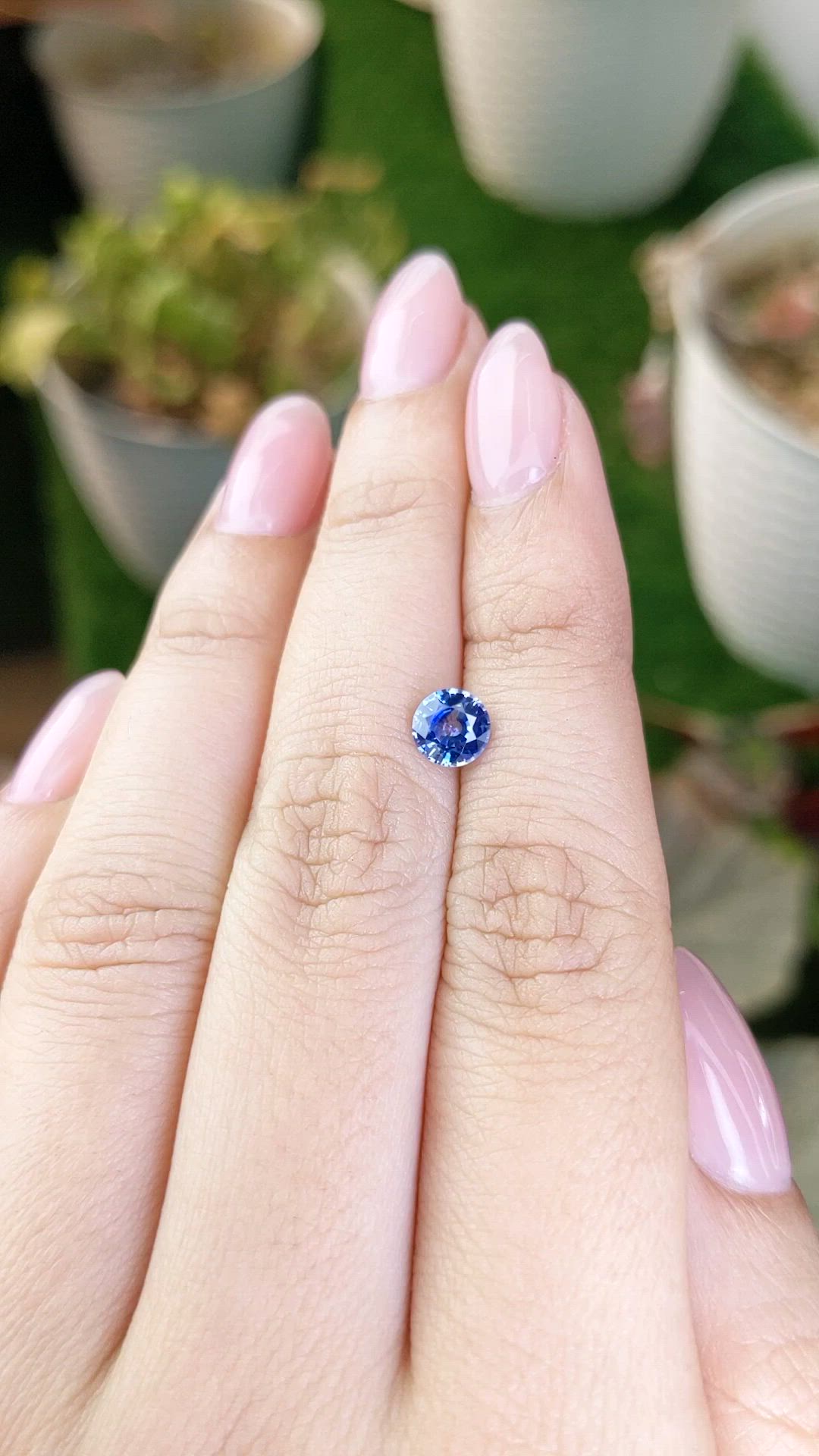 0.88 Ct. Blue Sapphire from Ceylon (Sri Lanka) Size Video