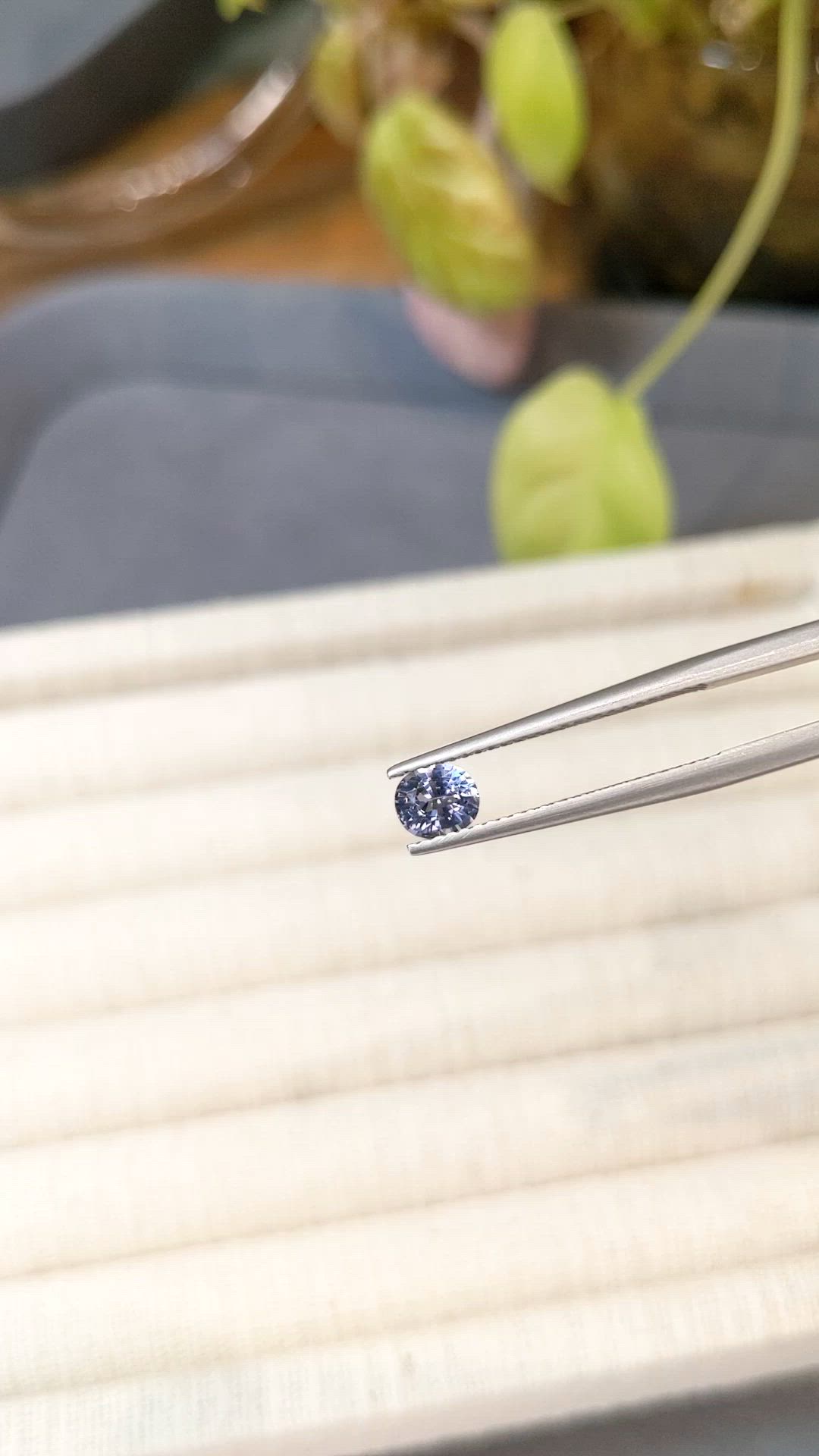 0.60 Ct. Bluish Grey Sapphire from Ceylon (Sri Lanka) Size Video