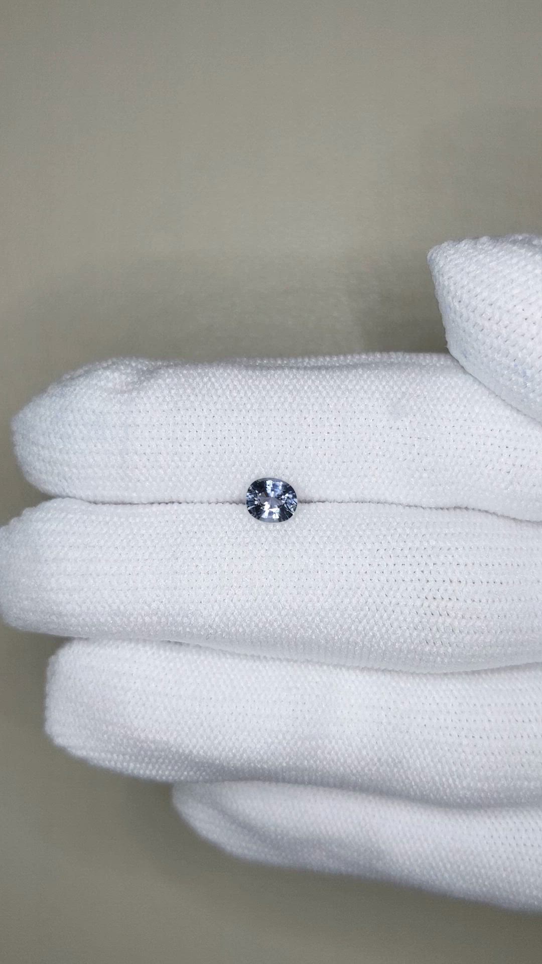 0.60 Ct. Bluish Grey Sapphire from Ceylon (Sri Lanka) Size Video