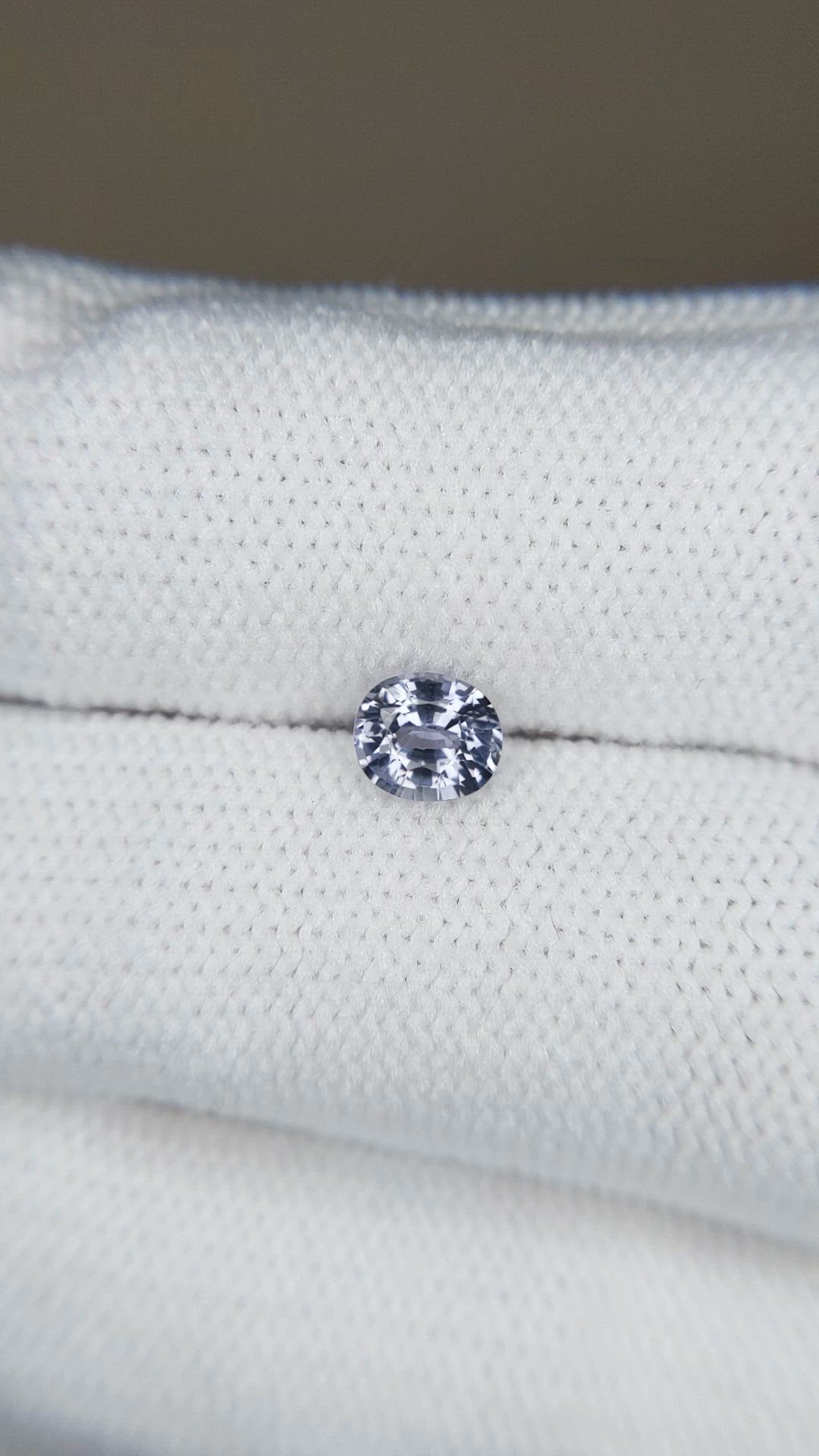 0.60 Ct. Bluish Grey Sapphire from Ceylon (Sri Lanka) Size Video