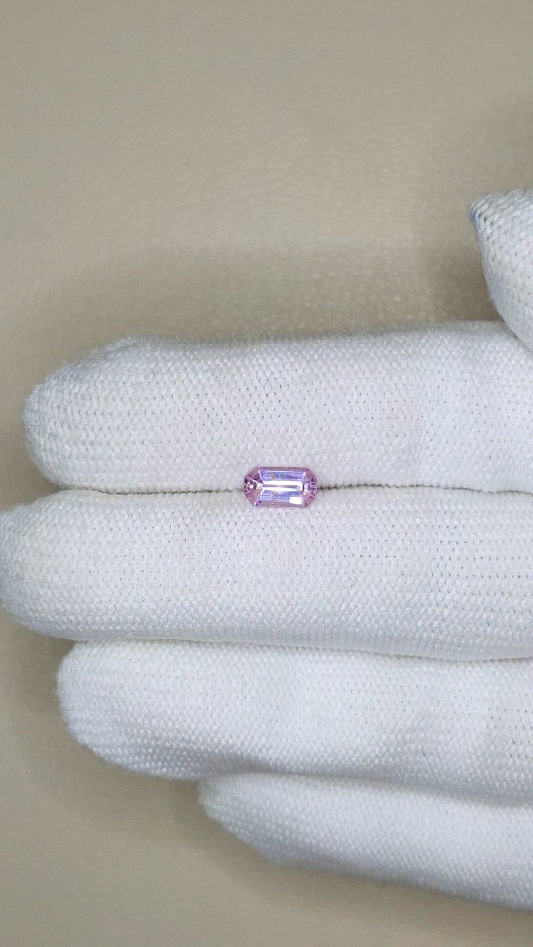 0.77 Ct. Pink Sapphire from Ceylon (Sri Lanka) Size Video