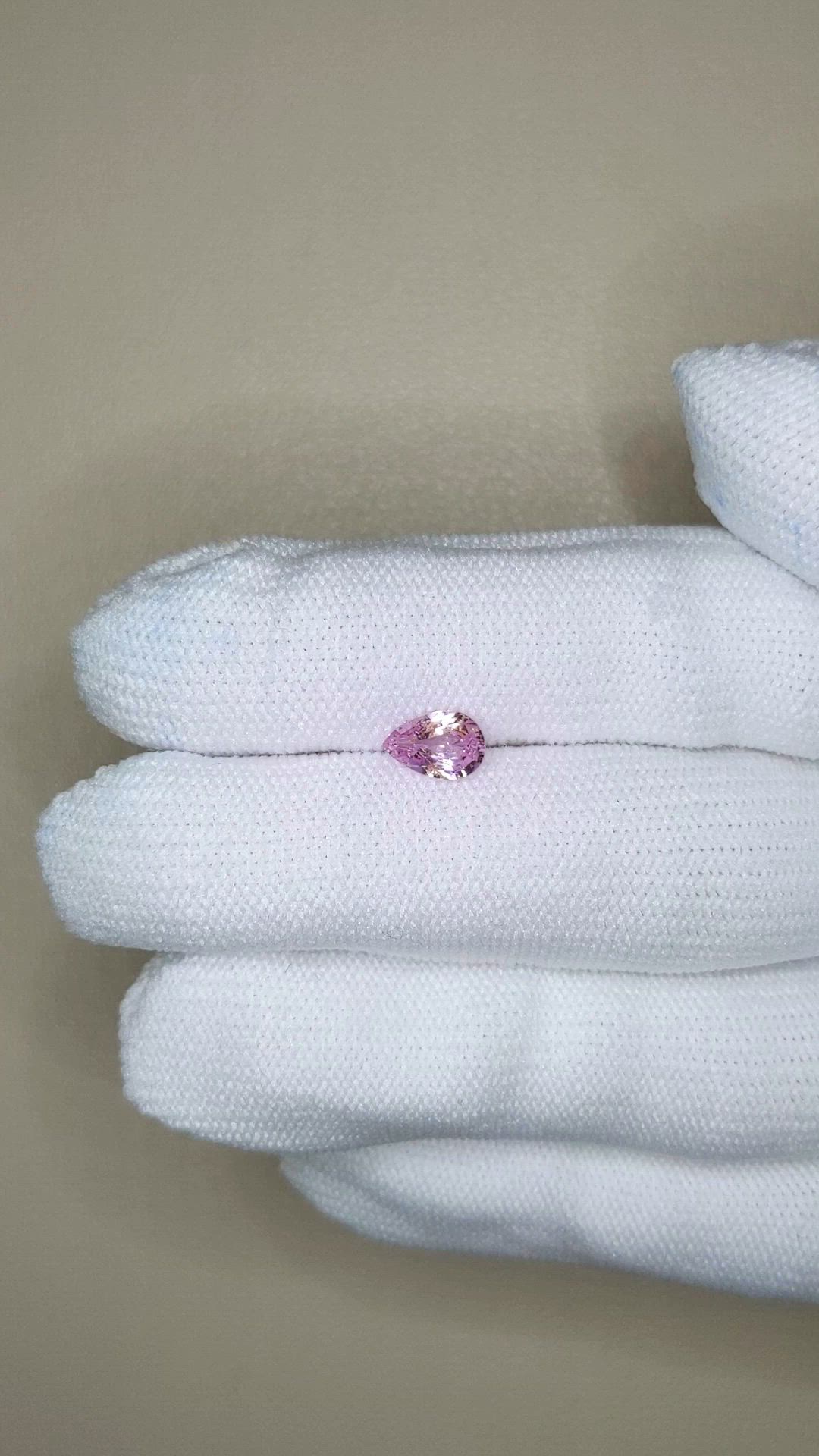 0.85 Ct. Pink Sapphire from Ceylon (Sri Lanka) Size Video