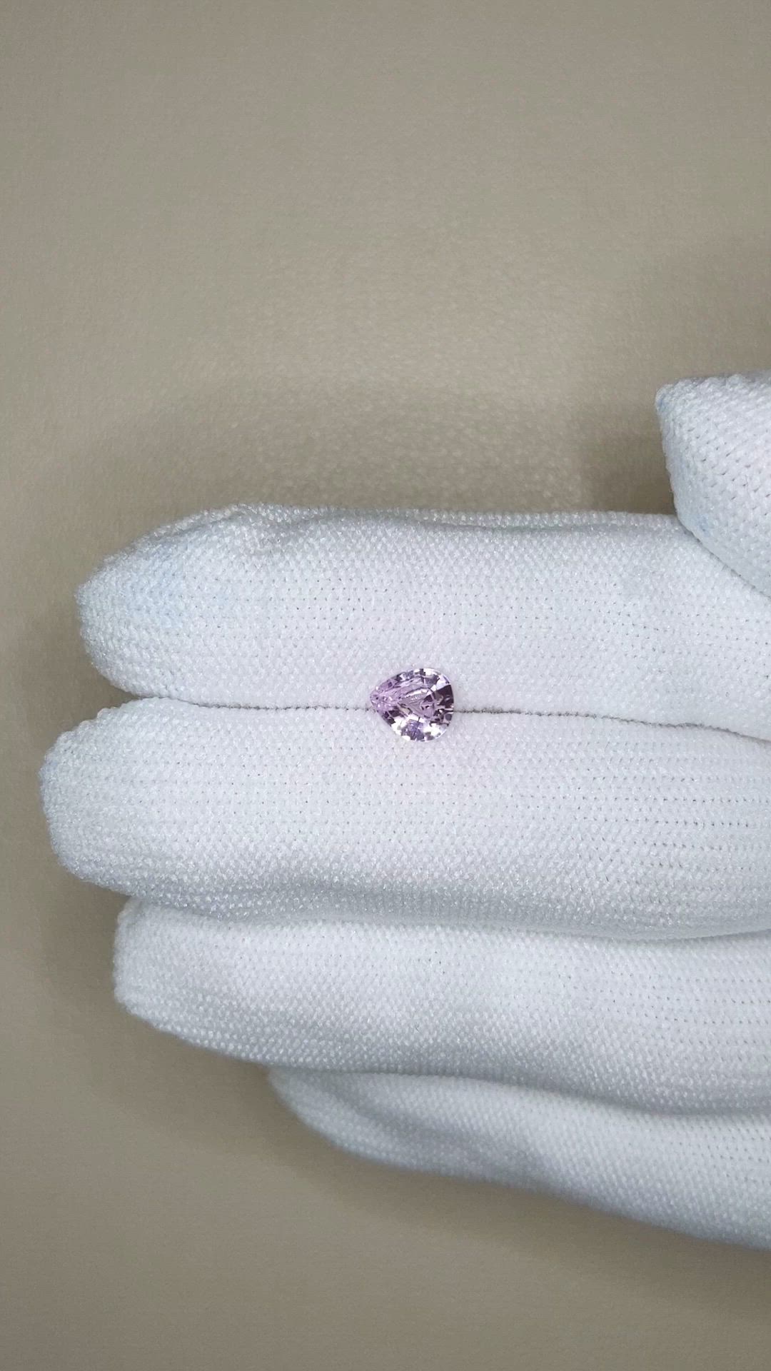 0.75 Ct. Purplish Pink Sapphire from Ceylon (Sri Lanka) Size Video