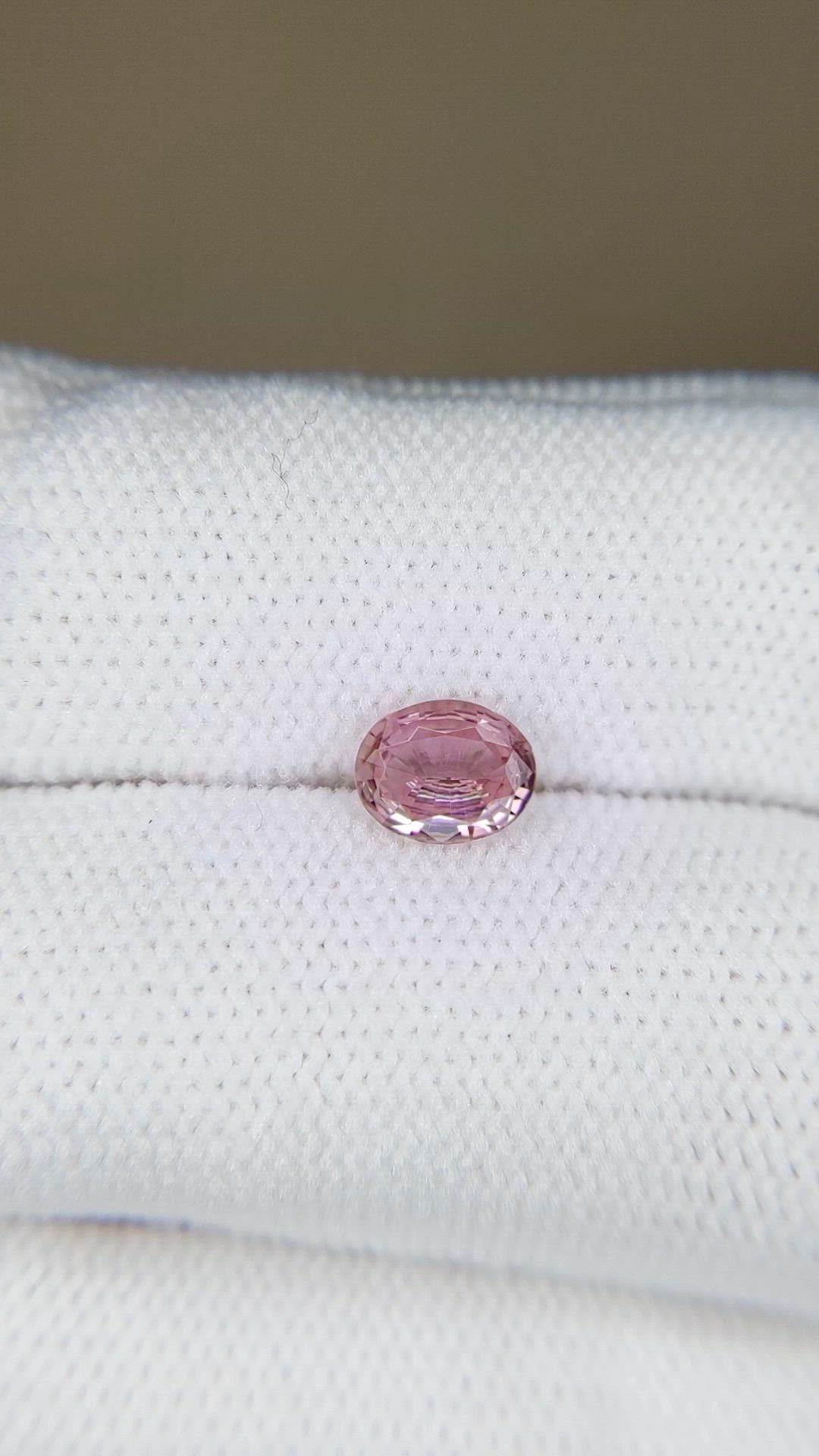 0.60 Ct. Pink Sapphire from Ceylon (Sri Lanka) Size Video