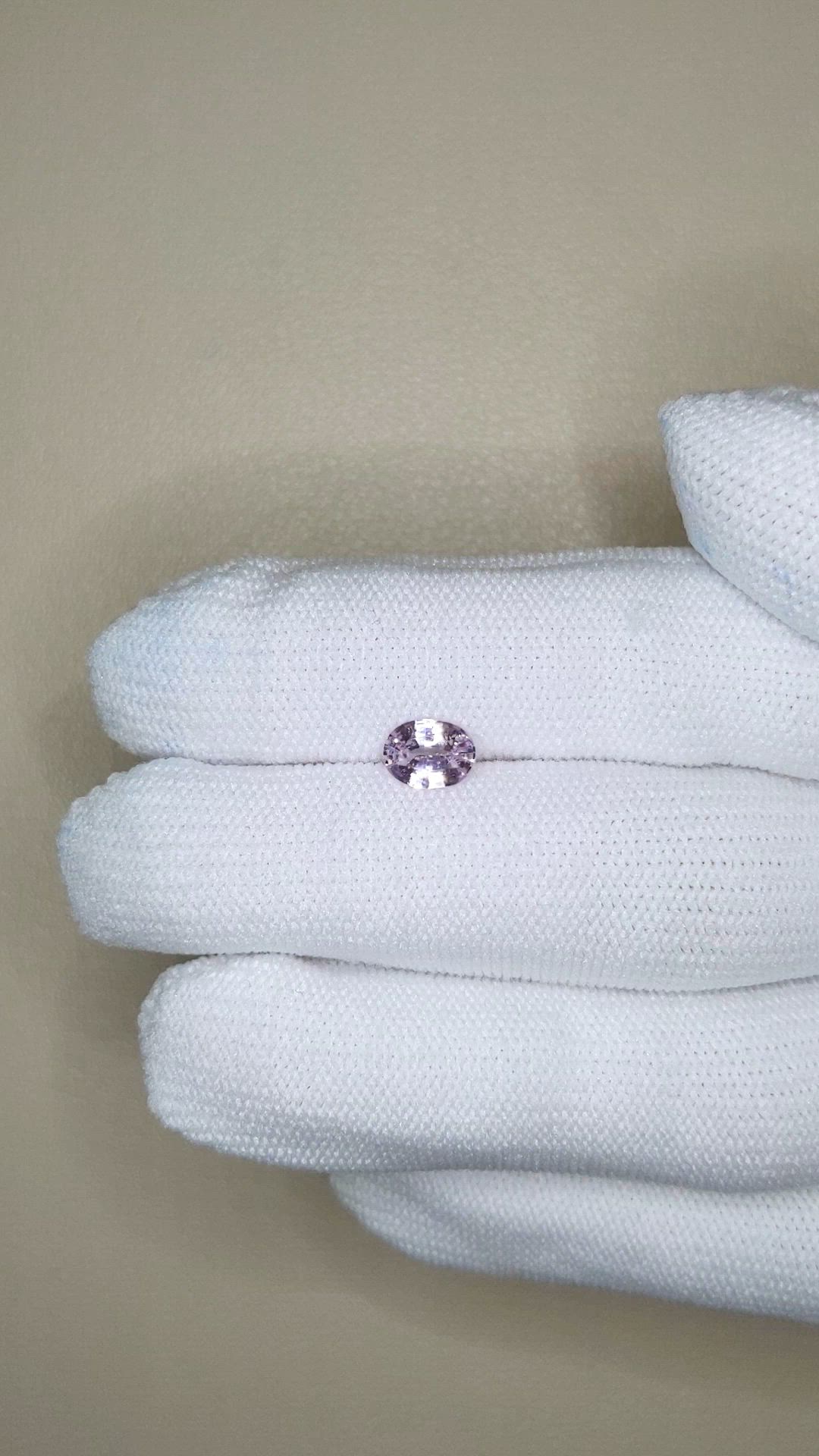 0.84 Ct. Purplish Pink Sapphire from Ceylon (Sri Lanka) Size Video