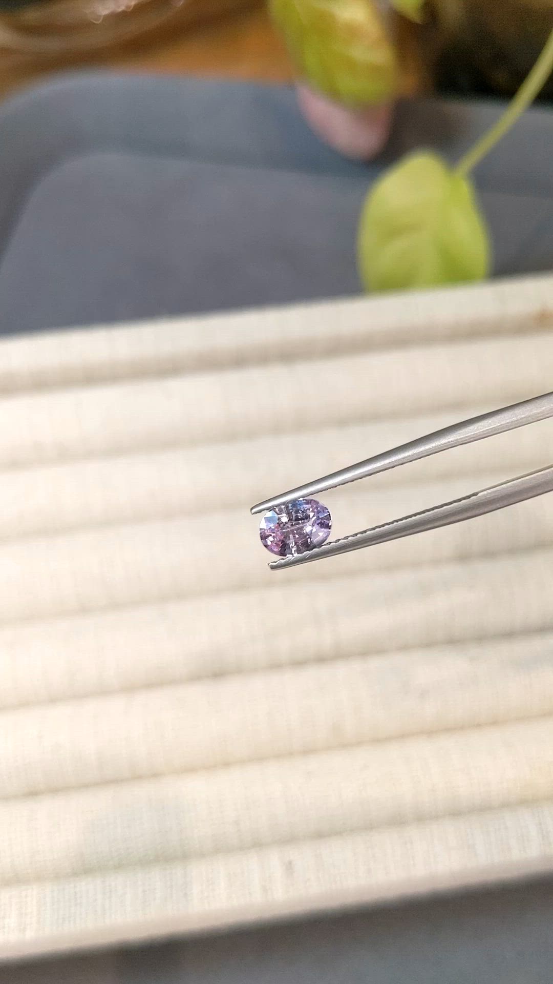 0.84 Ct. Purplish Pink Sapphire from Ceylon (Sri Lanka) Size Video