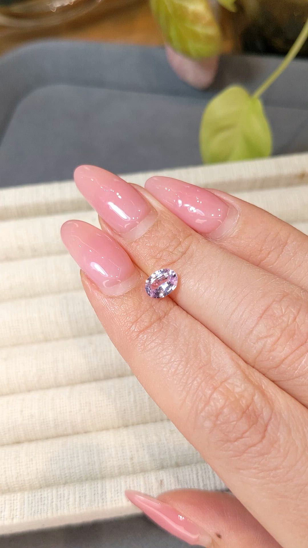 0.84 Ct. Purplish Pink Sapphire from Ceylon (Sri Lanka) Size Video