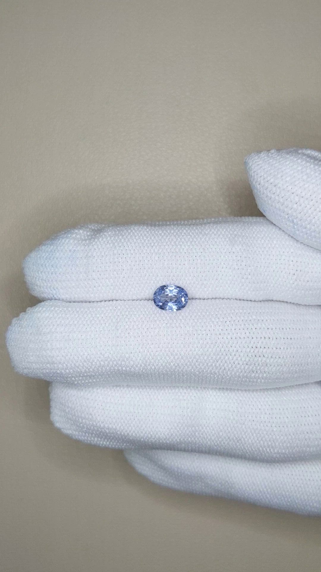 0.76 Ct. Blue Sapphire from Ceylon (Sri Lanka) Size Video