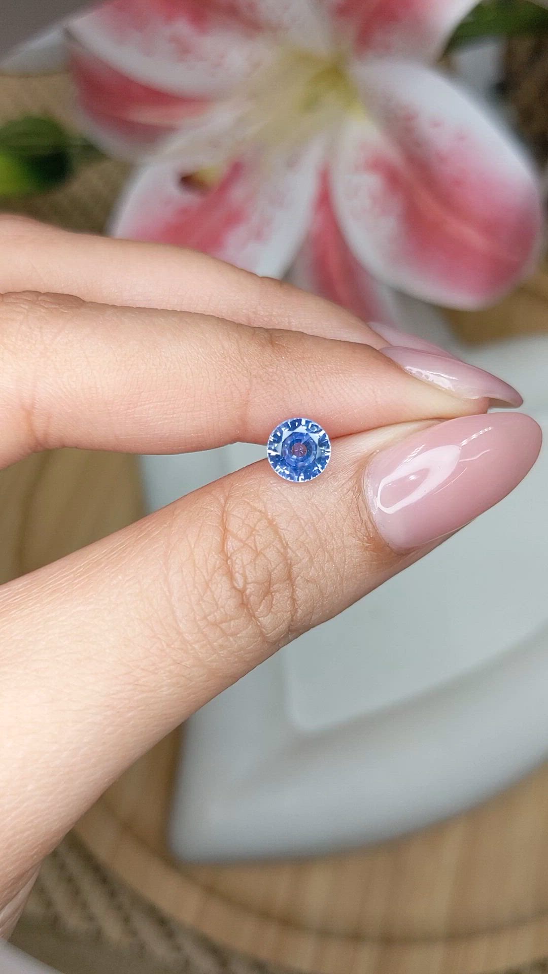 1.18 Ct. Blue Sapphire from Ceylon (Sri Lanka) Size Video