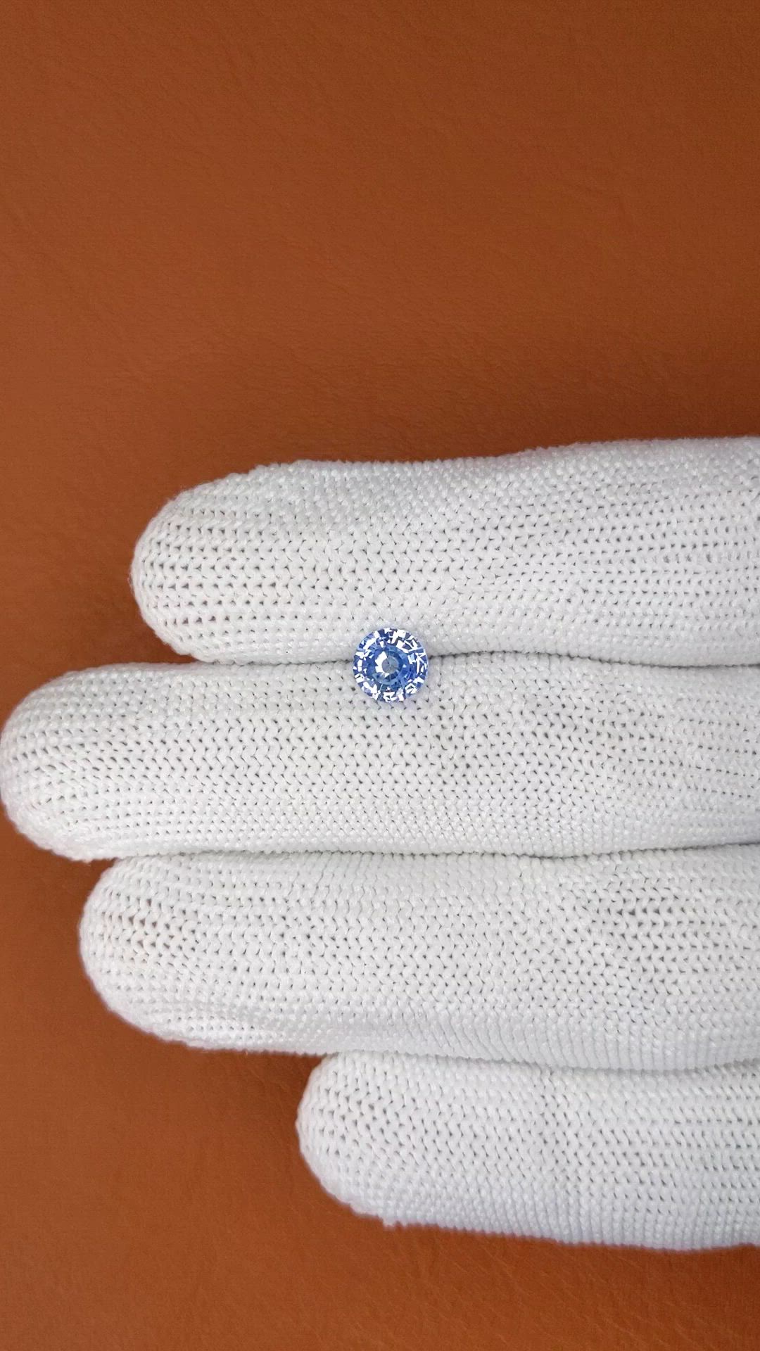 1.18 Ct. Blue Sapphire from Ceylon (Sri Lanka) Size Video
