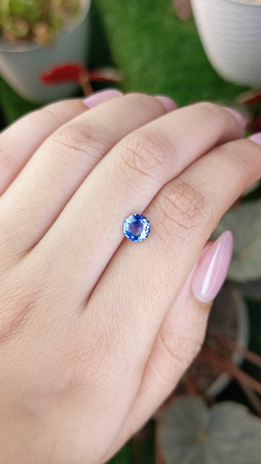 1.08 Ct. Blue Sapphire from Ceylon (Sri Lanka) Size Video