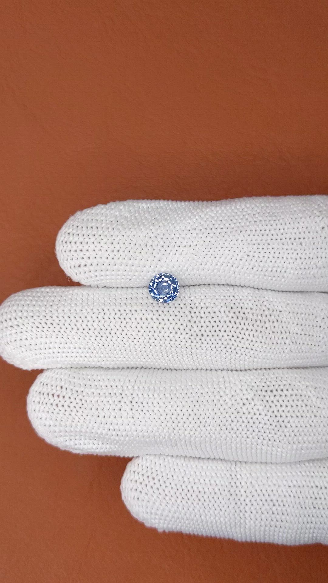 0.82 Ct. Blue Sapphire from Ceylon (Sri Lanka) Size Video