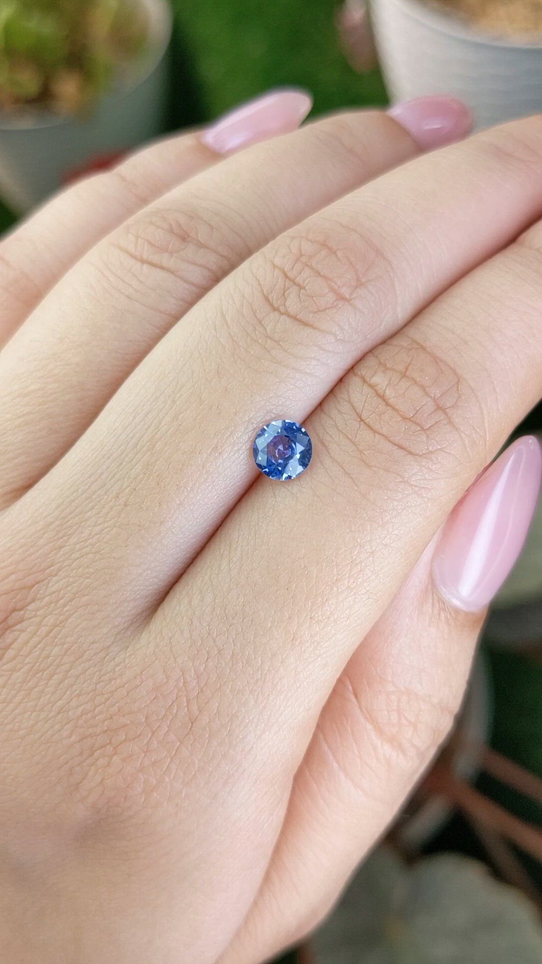 0.82 Ct. Blue Sapphire from Ceylon (Sri Lanka) Size Video