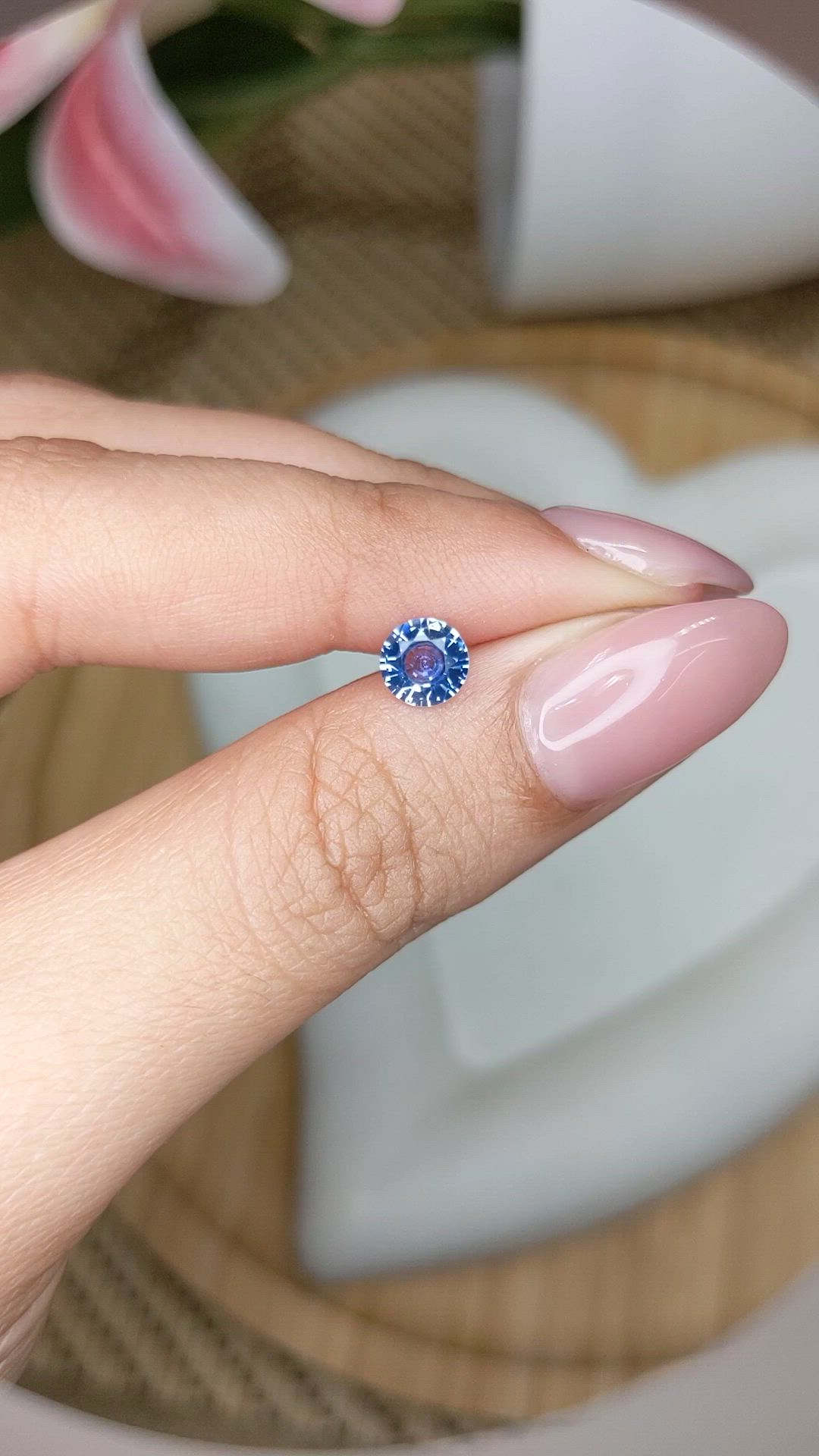 0.82 Ct. Blue Sapphire from Ceylon (Sri Lanka) Size Video