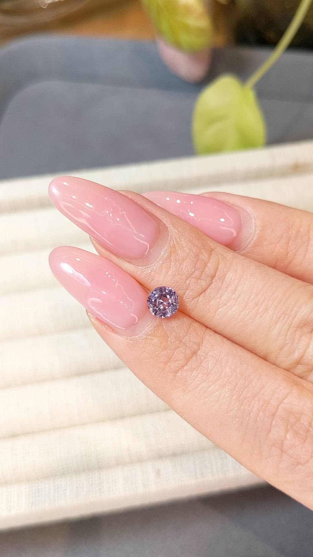 0.75 Ct. Pinkish Purple Sapphire from Ceylon (Sri Lanka) Size Video