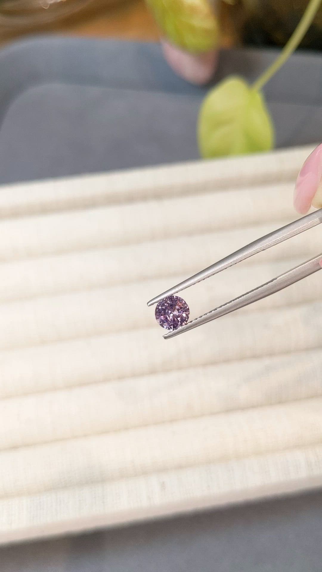 0.75 Ct. Pinkish Purple Sapphire from Ceylon (Sri Lanka) Size Video