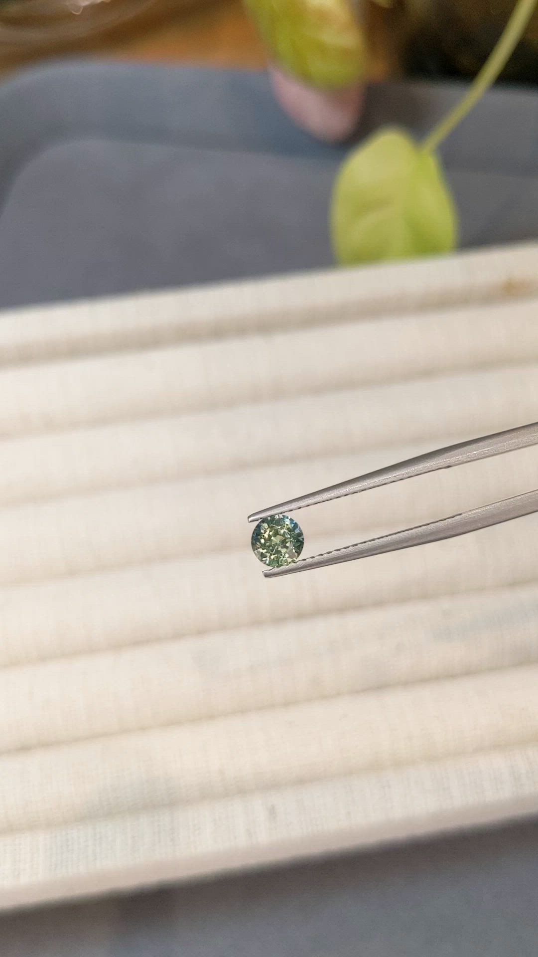 0.73 Ct. Green Sapphire from Madagascar Size Video