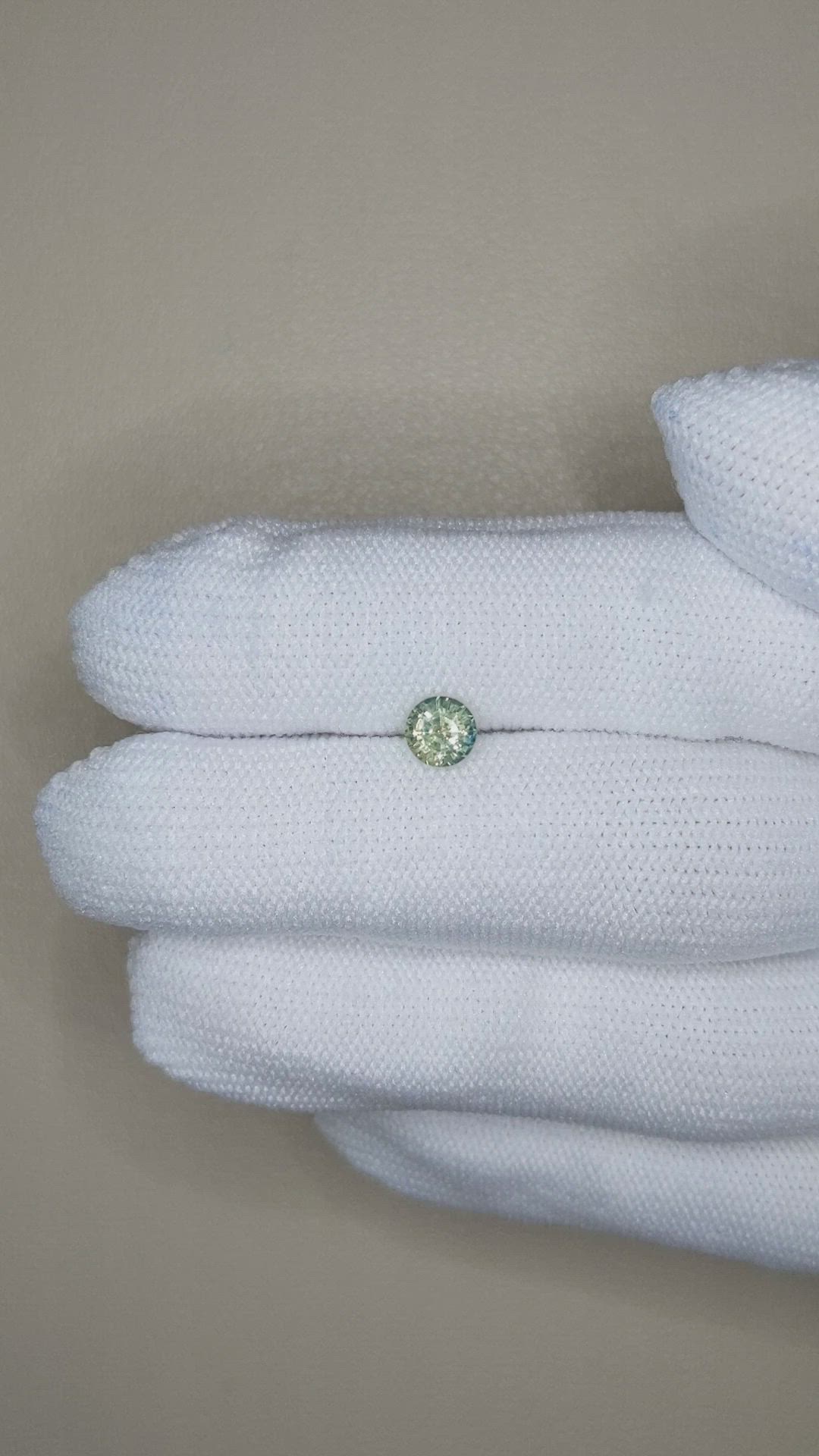 0.73 Ct. Green Sapphire from Madagascar Size Video