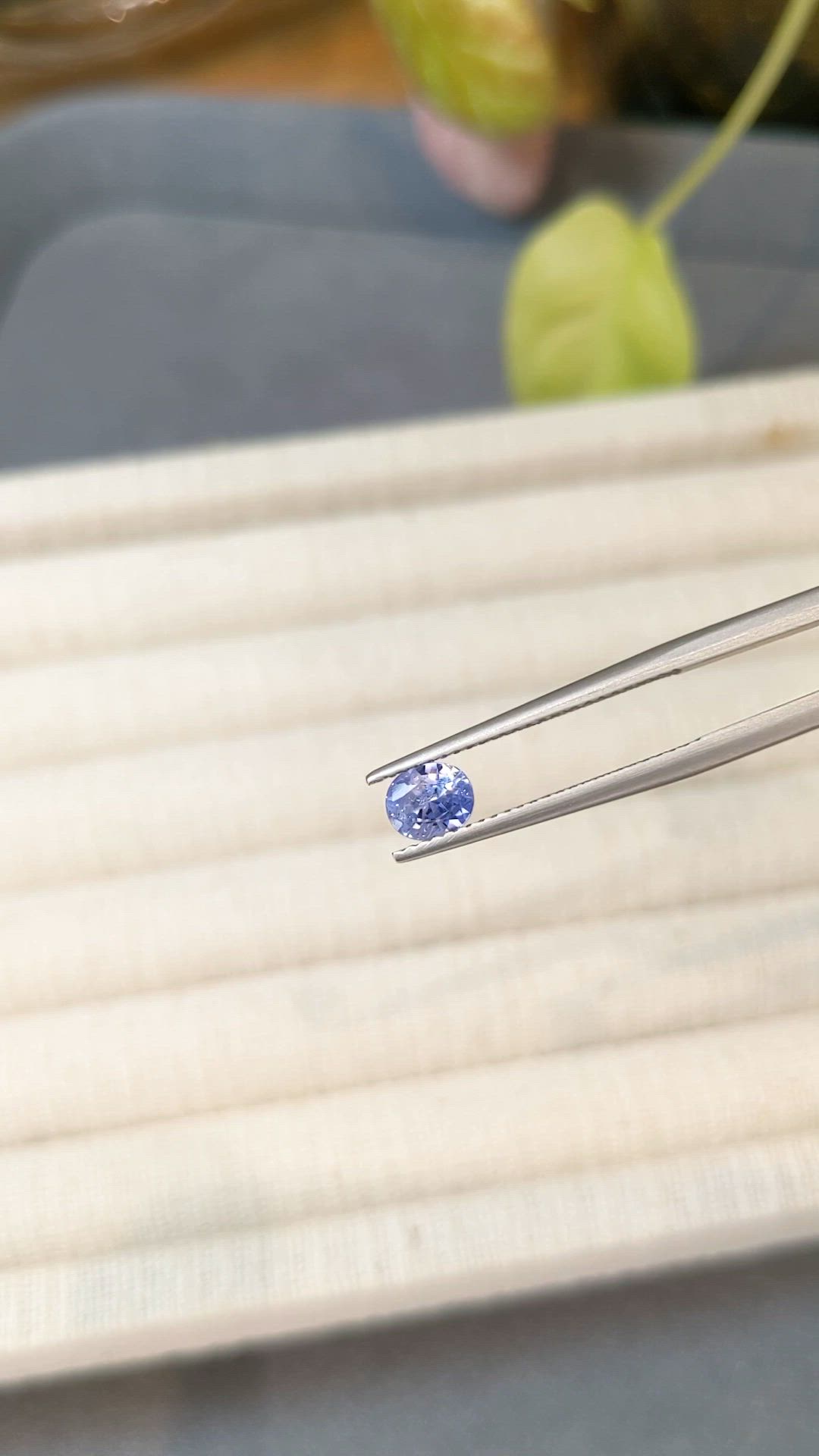 0.78 Ct. Blue Sapphire from Ceylon (Sri Lanka) Size Video