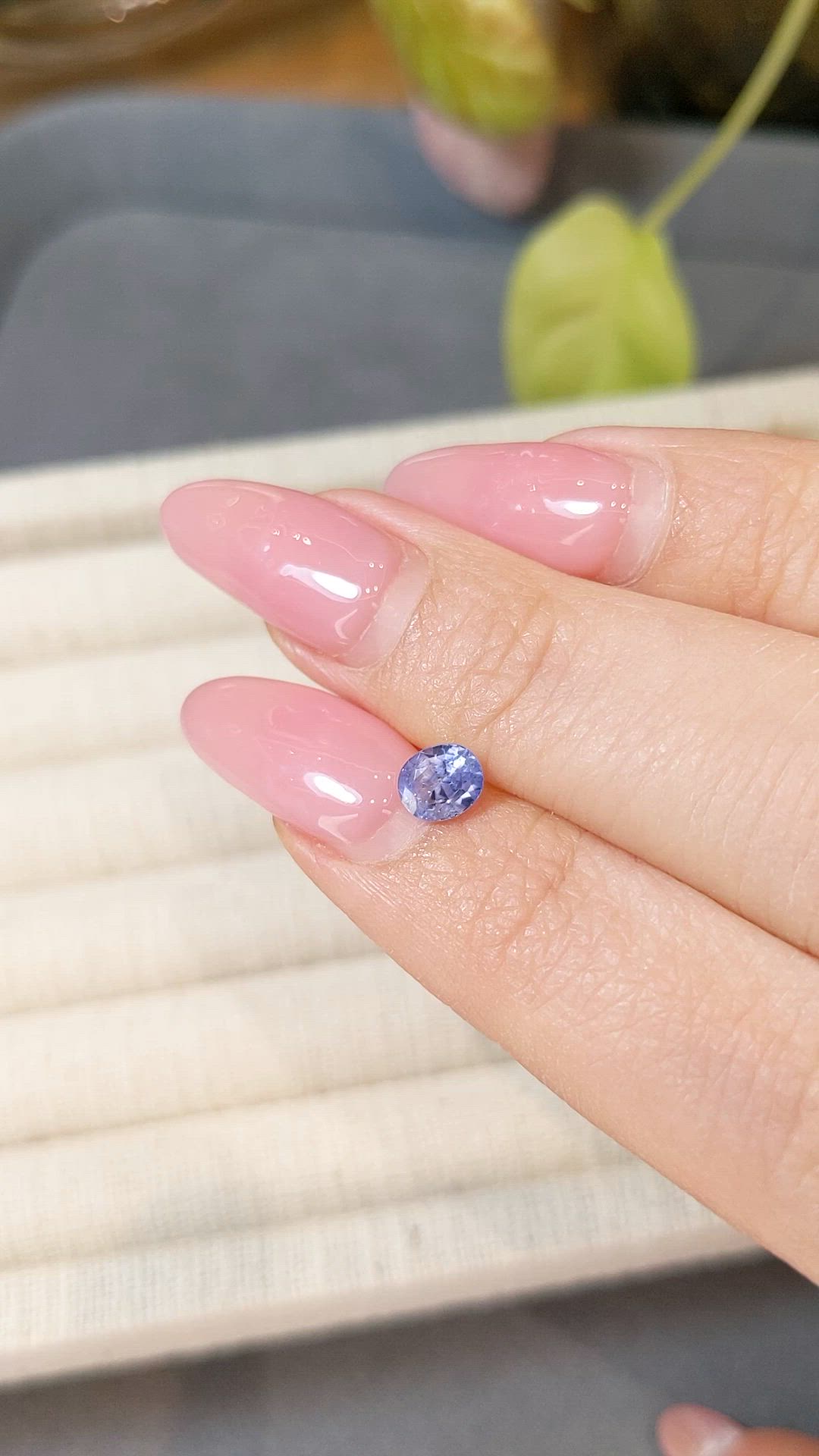 0.78 Ct. Blue Sapphire from Ceylon (Sri Lanka) Size Video