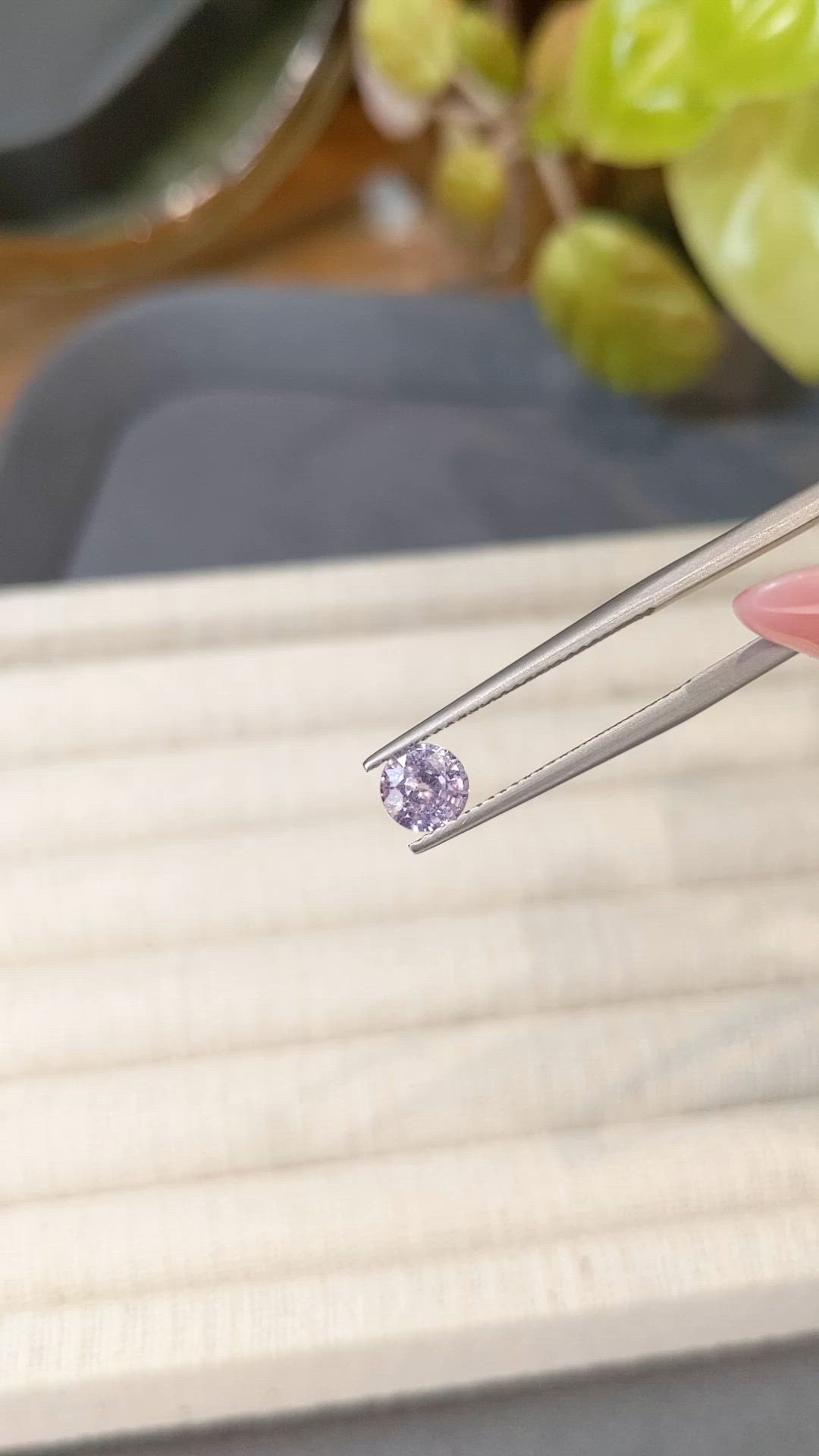 0.87 Ct. Purplish Pink Sapphire from Ceylon (Sri Lanka) Size Video