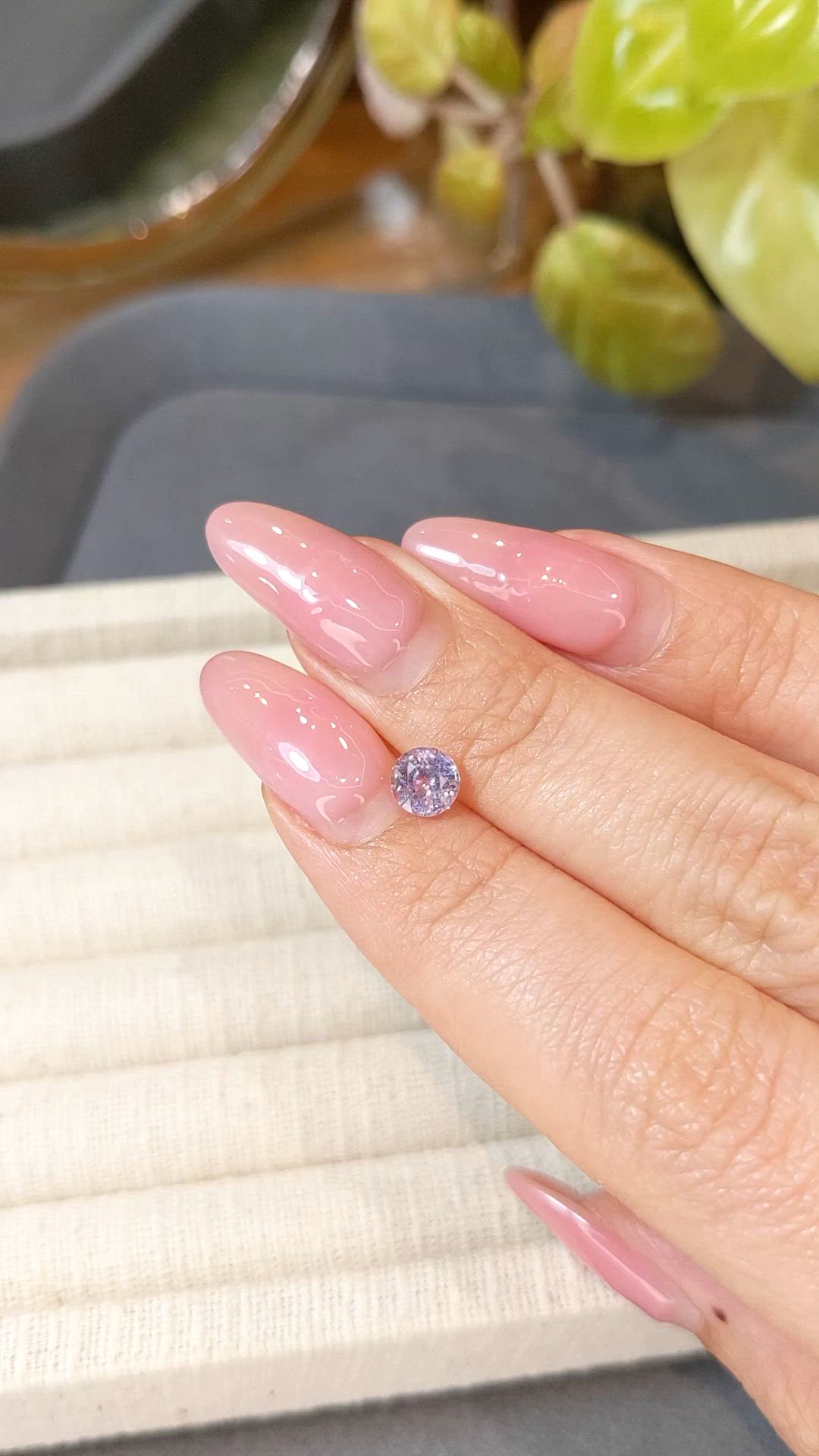 0.87 Ct. Purplish Pink Sapphire from Ceylon (Sri Lanka) Size Video