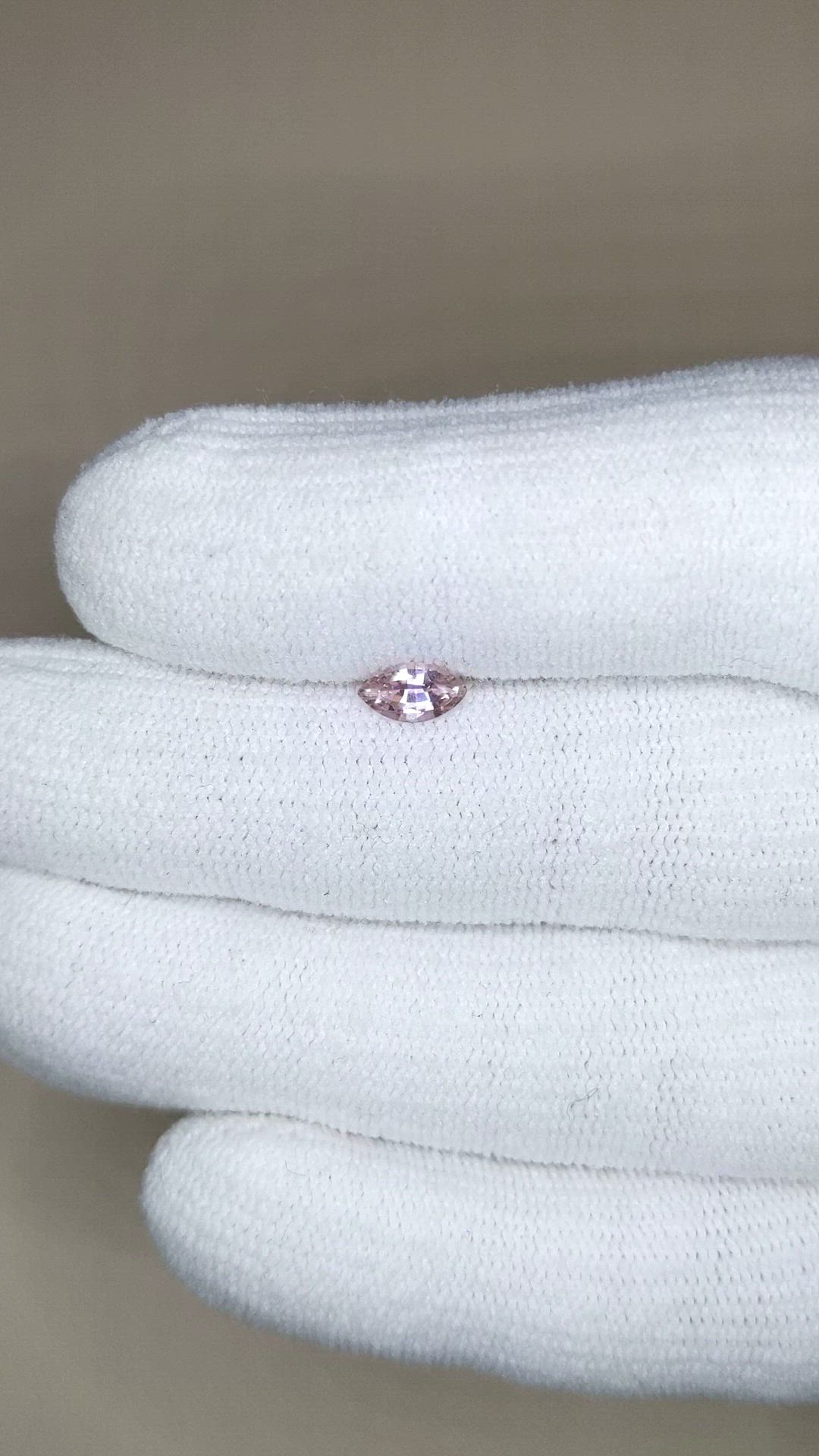 0.45 Ct. Pink Sapphire from Ceylon (Sri Lanka) Size Video