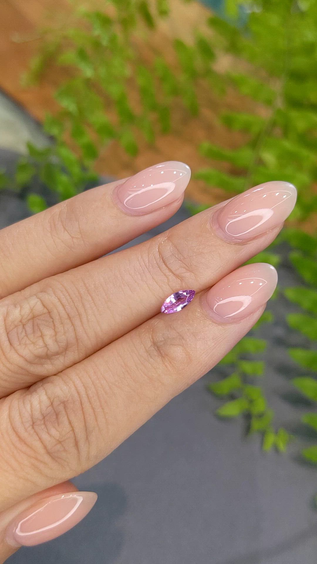 0.30 Ct. Purplish Pink Sapphire from Ceylon (Sri Lanka) Size Video