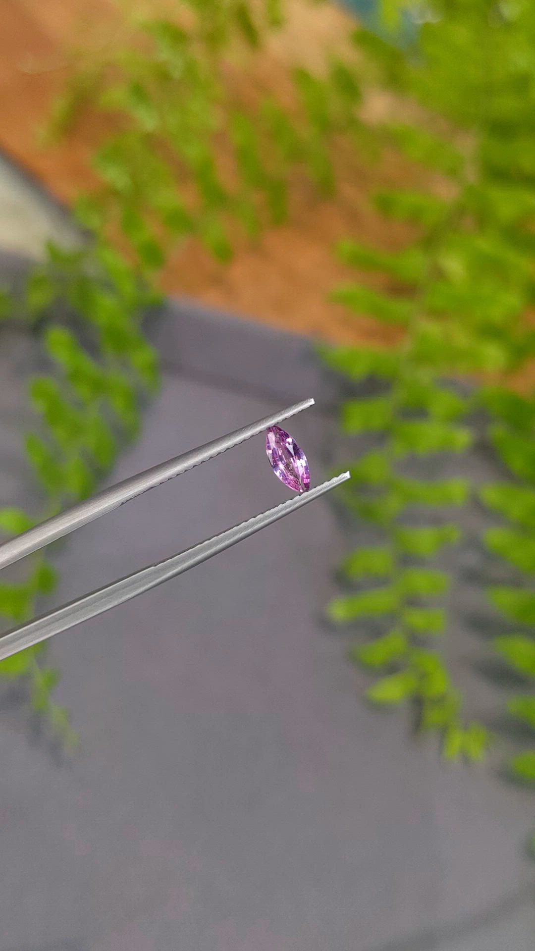 0.30 Ct. Purplish Pink Sapphire from Ceylon (Sri Lanka) Size Video