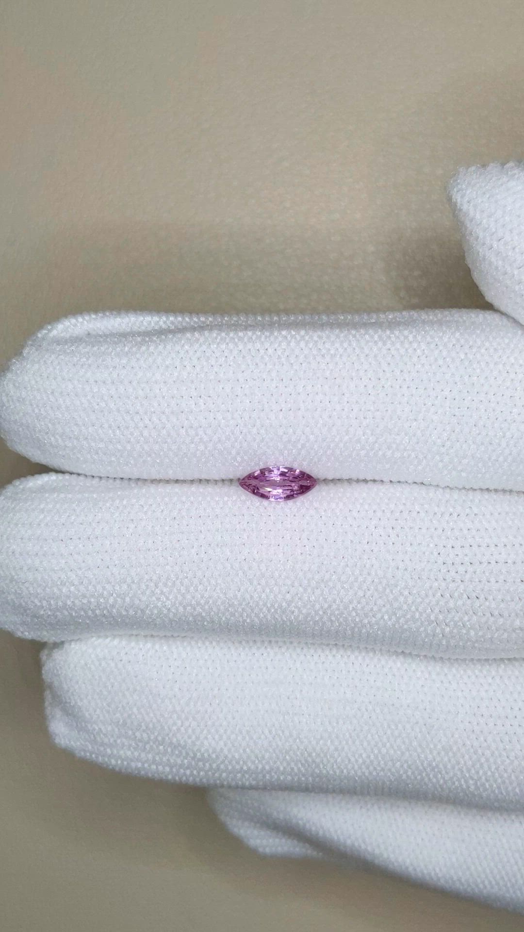 0.30 Ct. Purplish Pink Sapphire from Ceylon (Sri Lanka) Size Video