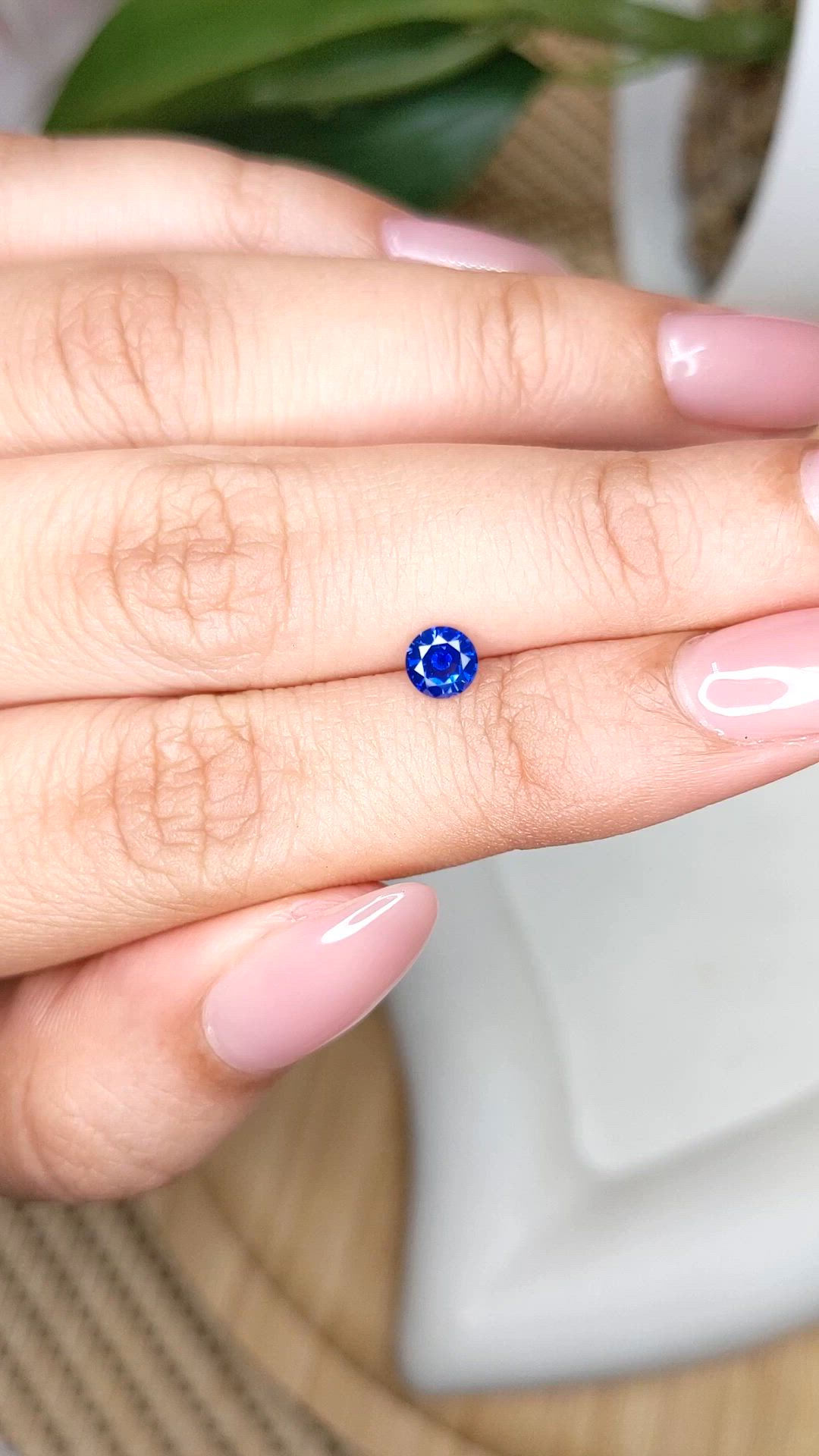 0.44 Ct. Blue Sapphire from Ceylon (Sri Lanka) Size Video