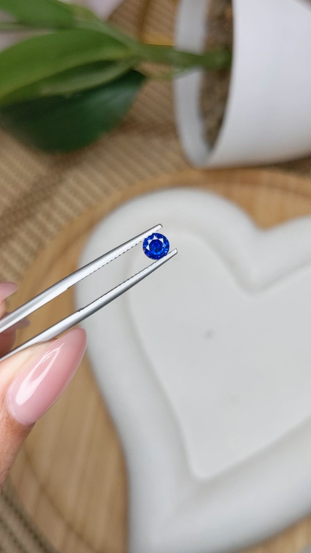 0.44 Ct. Blue Sapphire from Ceylon (Sri Lanka) Size Video