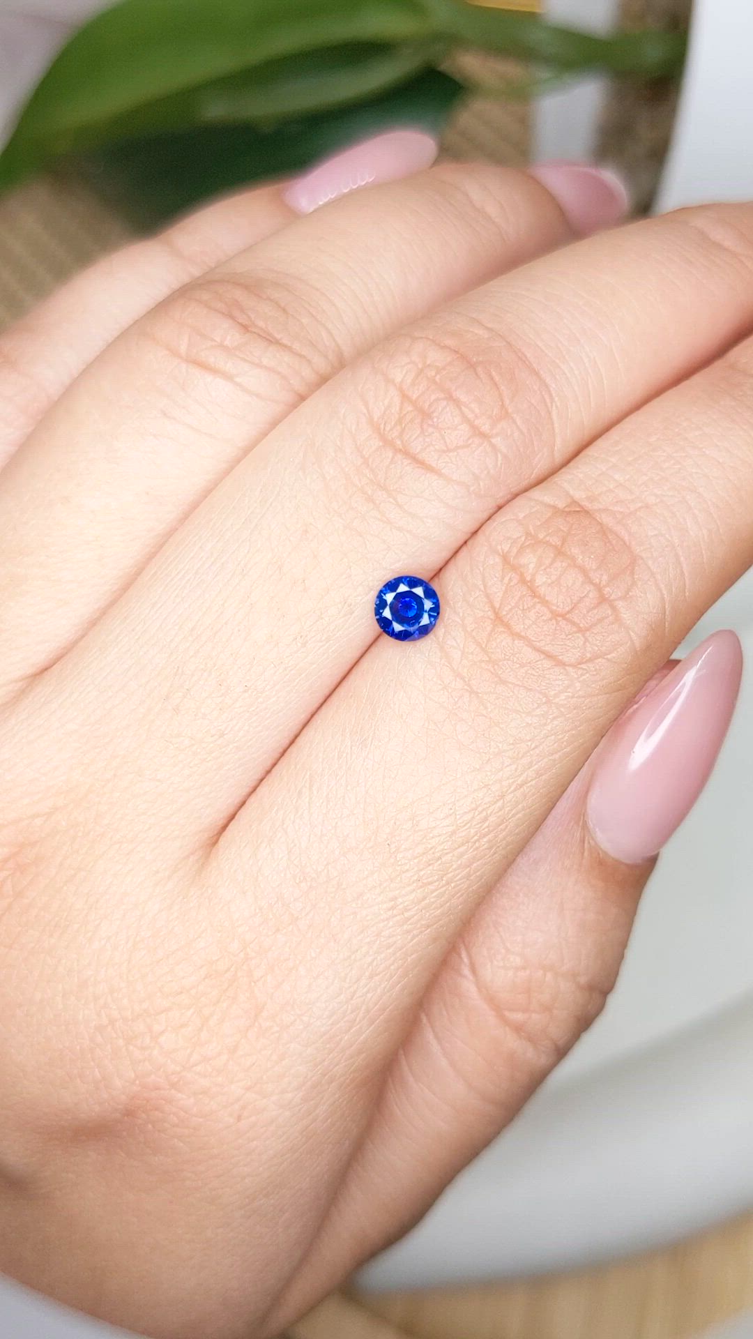 0.44 Ct. Blue Sapphire from Ceylon (Sri Lanka) Size Video