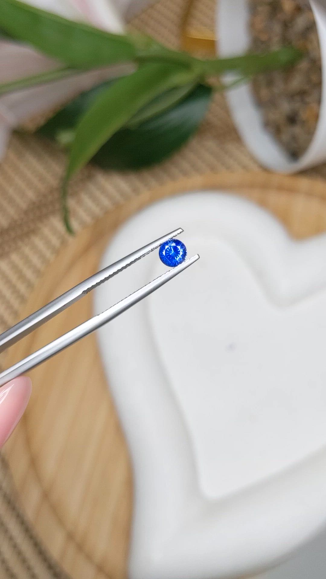 0.62 Ct. Blue Sapphire from Ceylon (Sri Lanka) Size Video