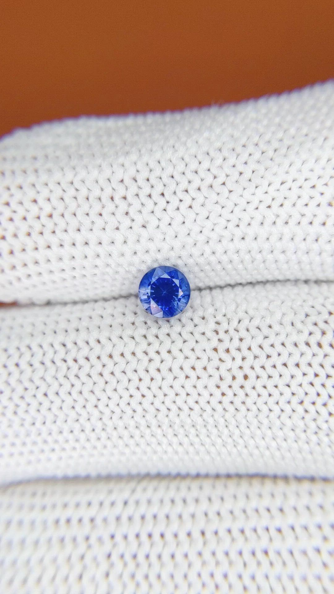 0.62 Ct. Blue Sapphire from Ceylon (Sri Lanka) Size Video