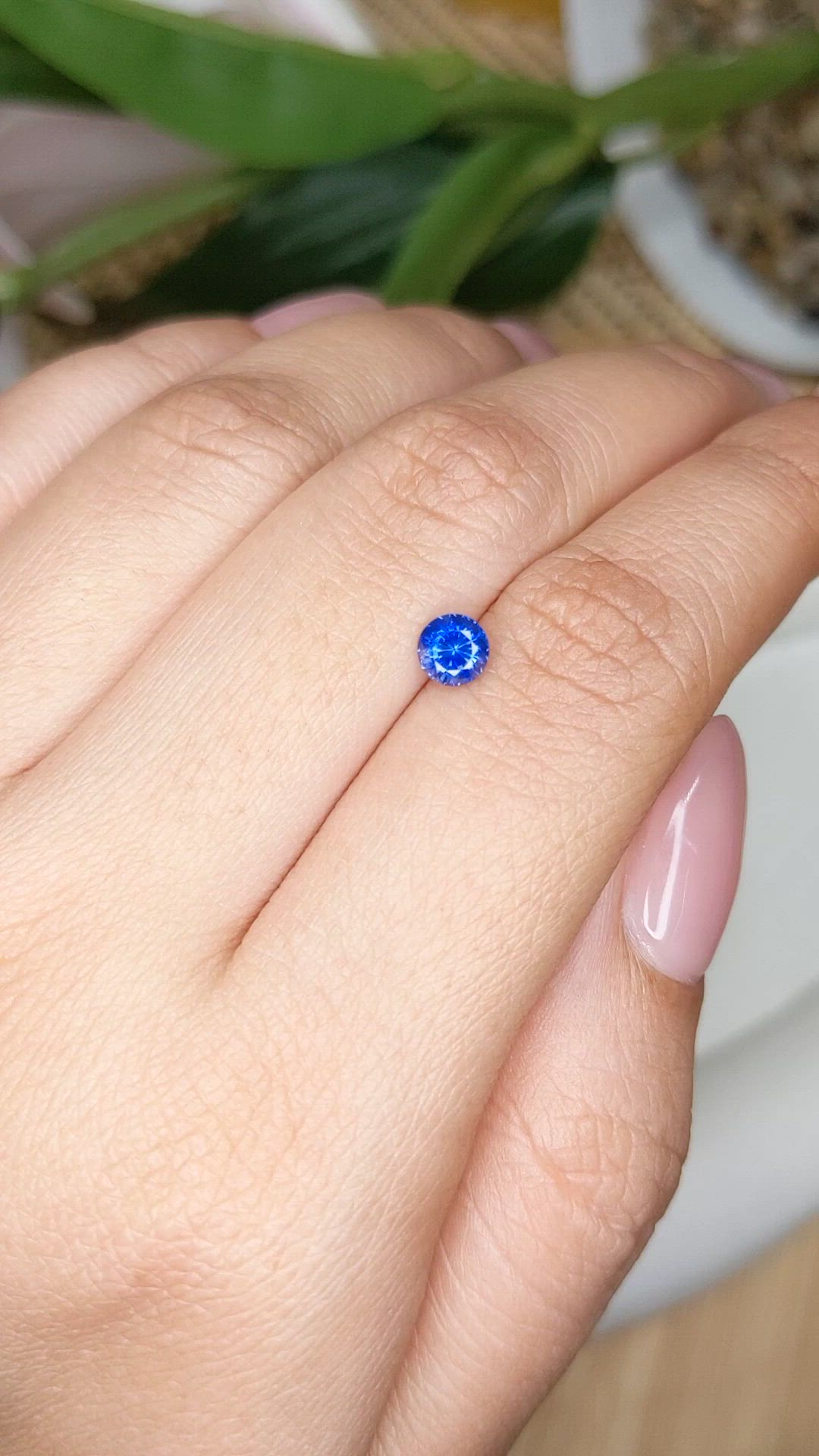 0.62 Ct. Blue Sapphire from Ceylon (Sri Lanka) Size Video